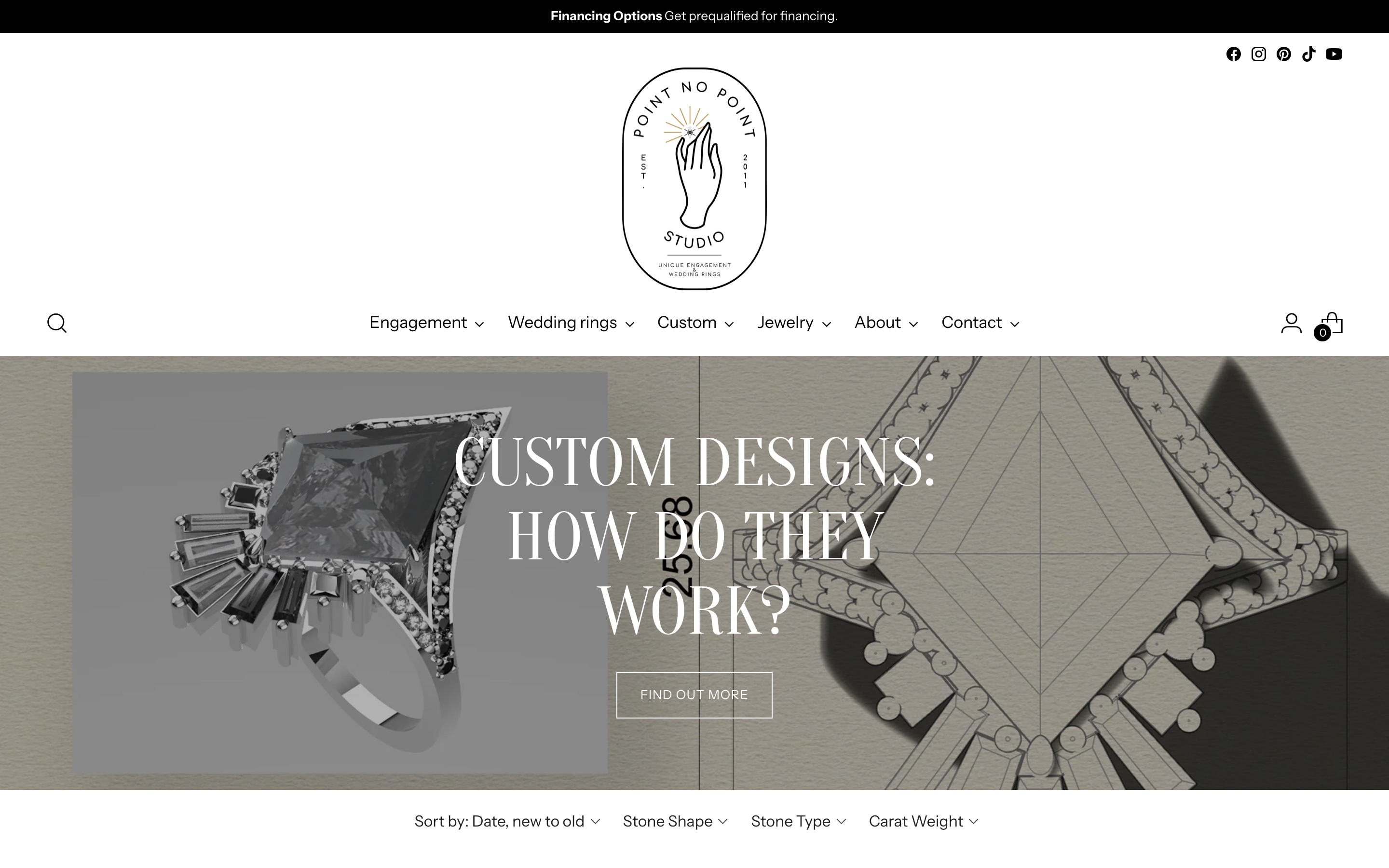 Rings  Pointnopointstudio Com customizer screenshot showing rings offerings