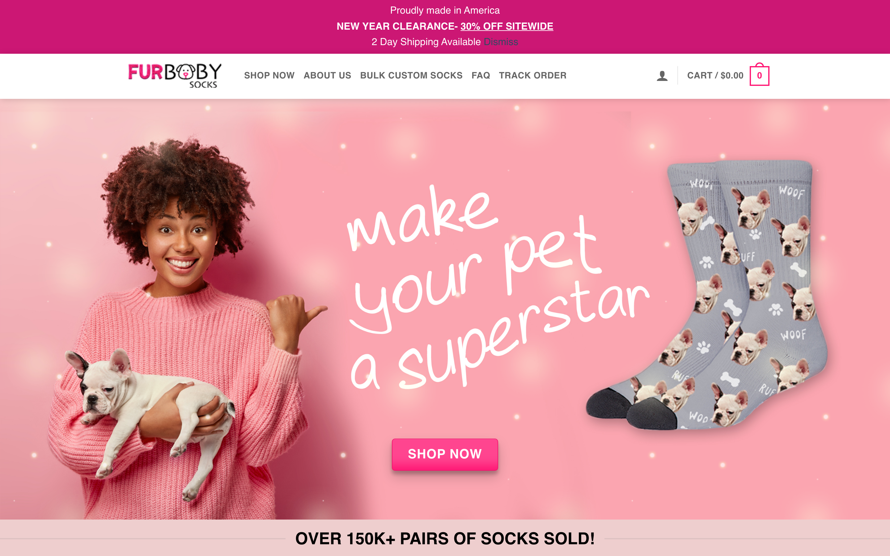 Socks  Furbaby Socks page screenshot showing socks offerings