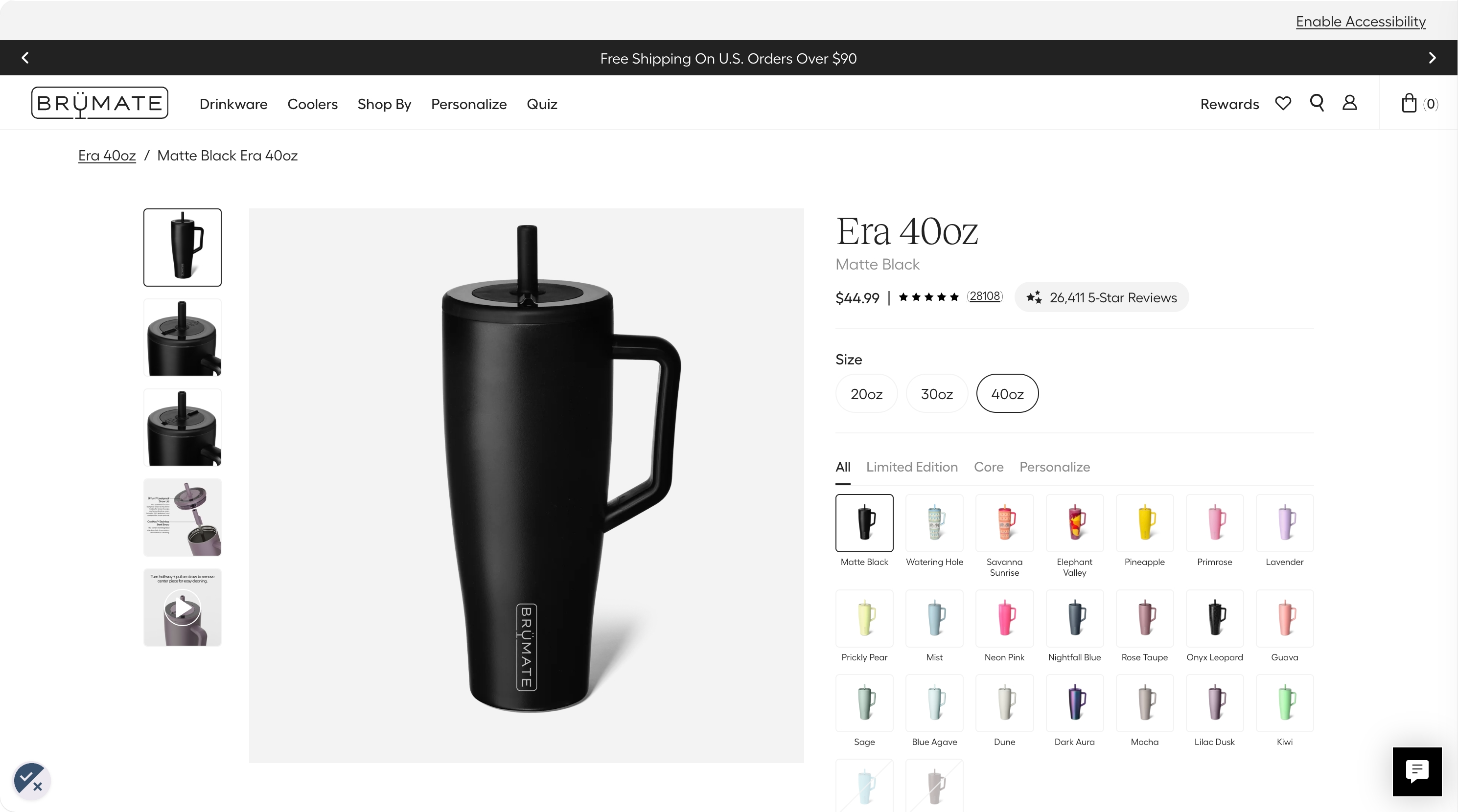 BruMate Shopify store product page screenshot