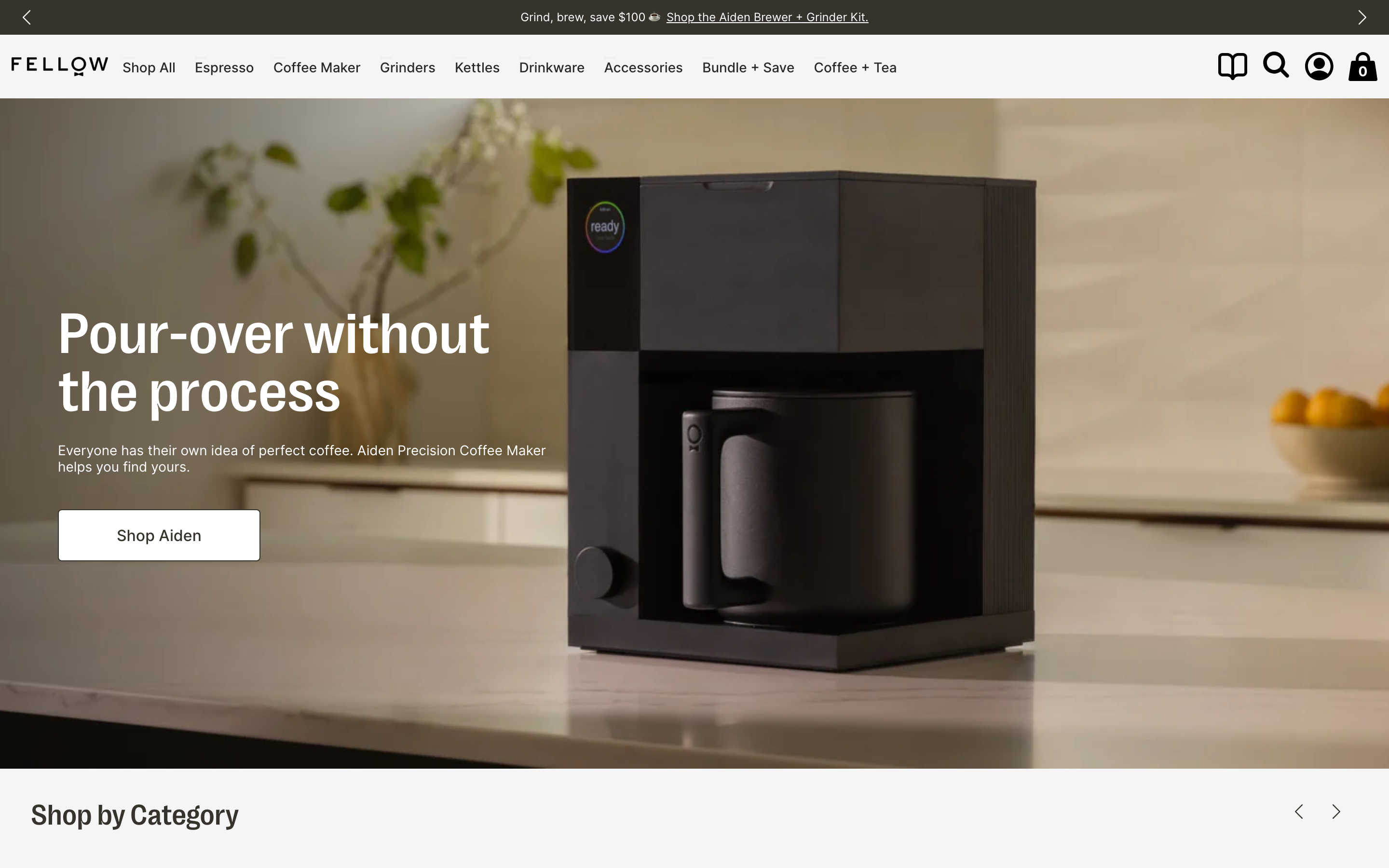 Fellow Shopify store homepage screenshot