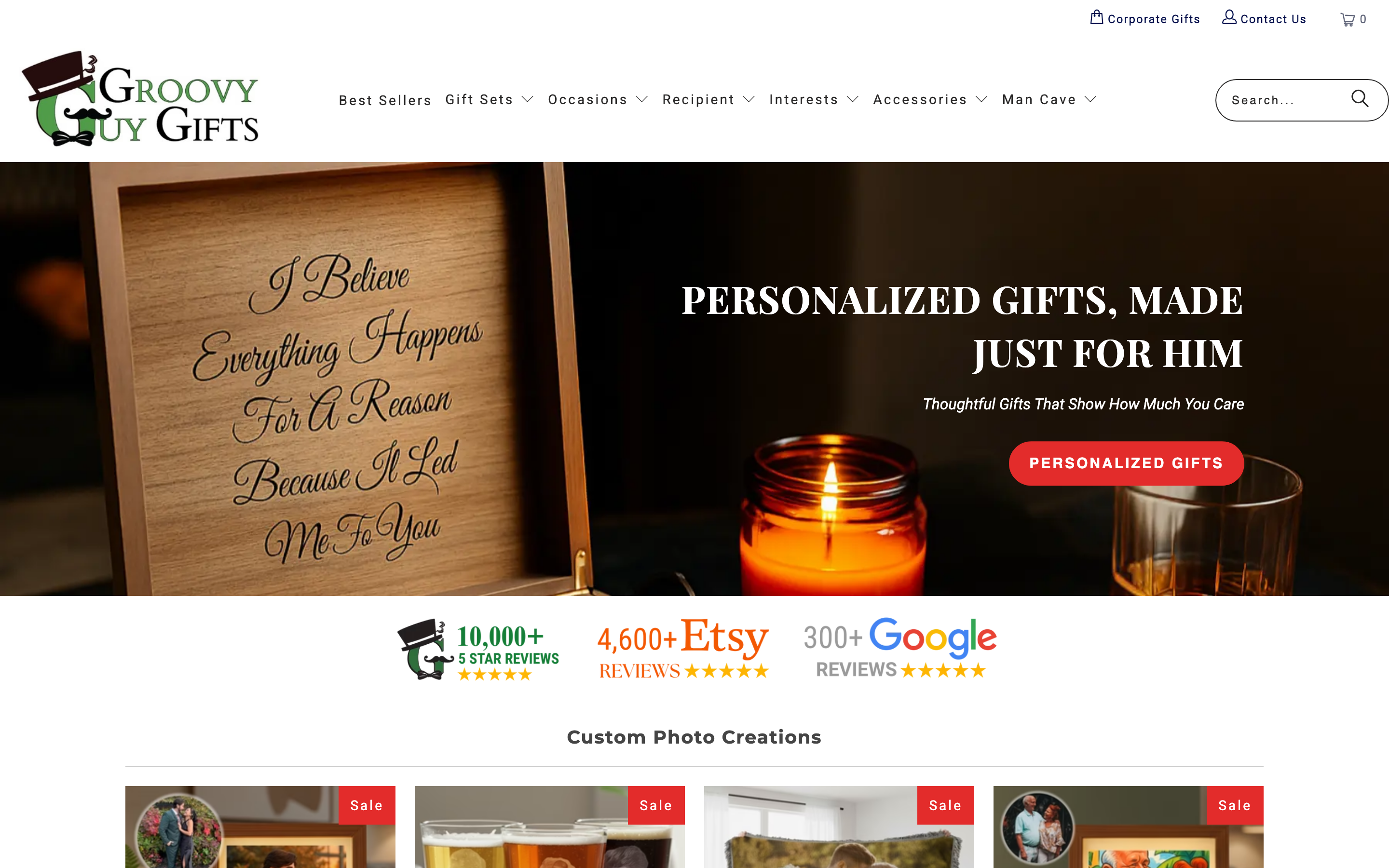 Groovy Guy Gifts Shopify store homepage screenshot