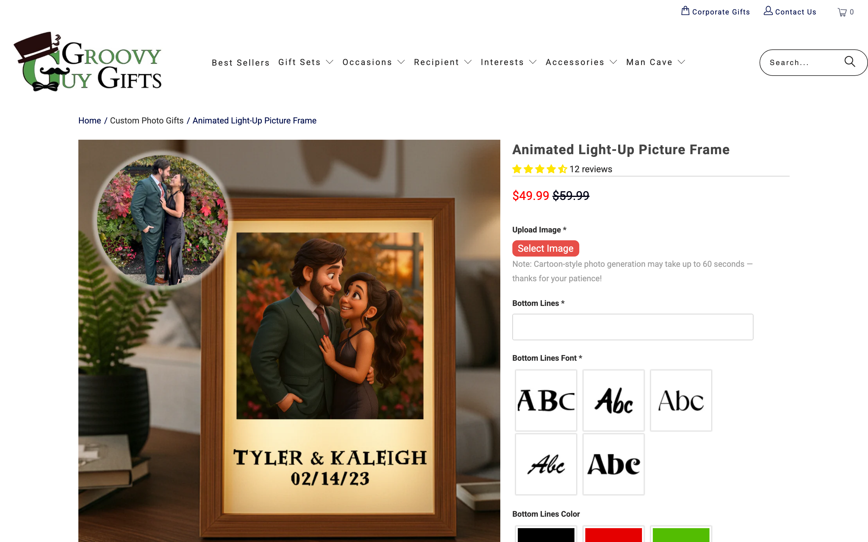 Groovy Guy Gifts Shopify store product page screenshot