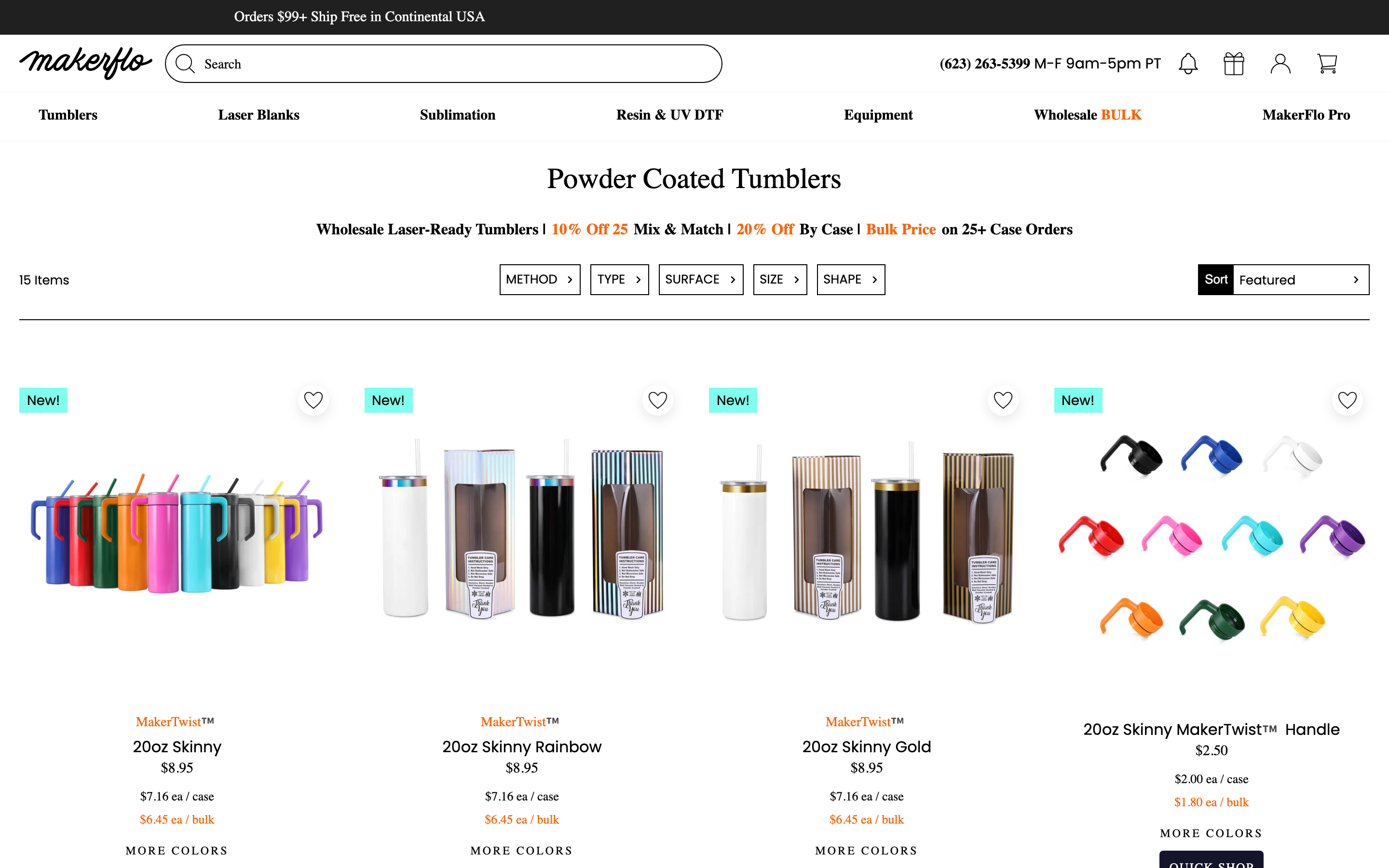 Makerflo Shopify store homepage screenshot