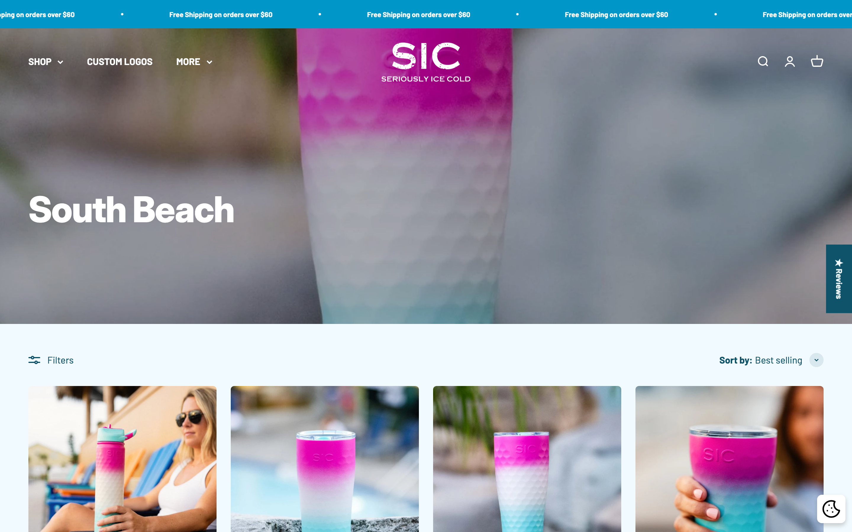 SIC Cups Shopify store homepage screenshot