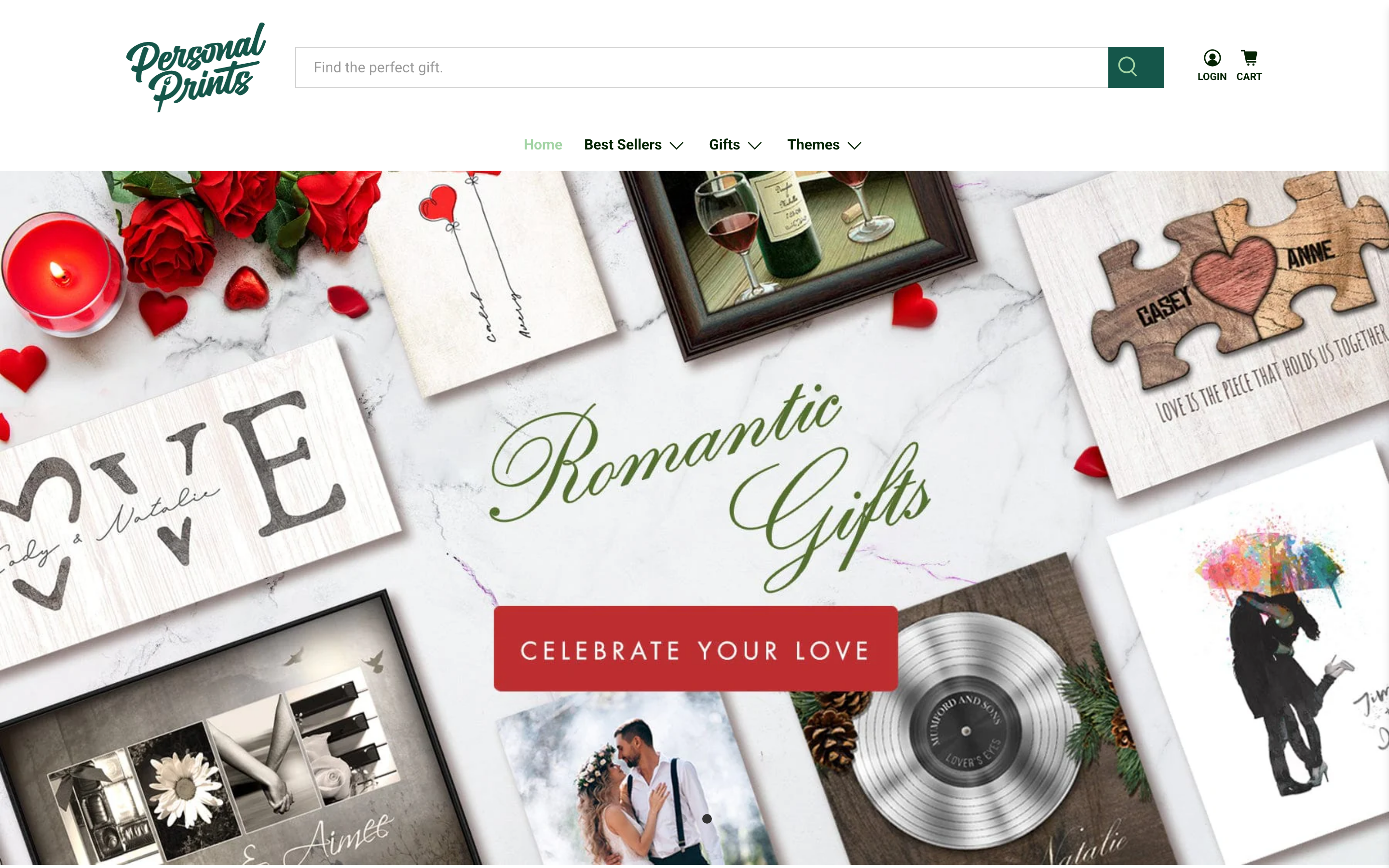 Wall Art personal-prints.com homepage screenshot