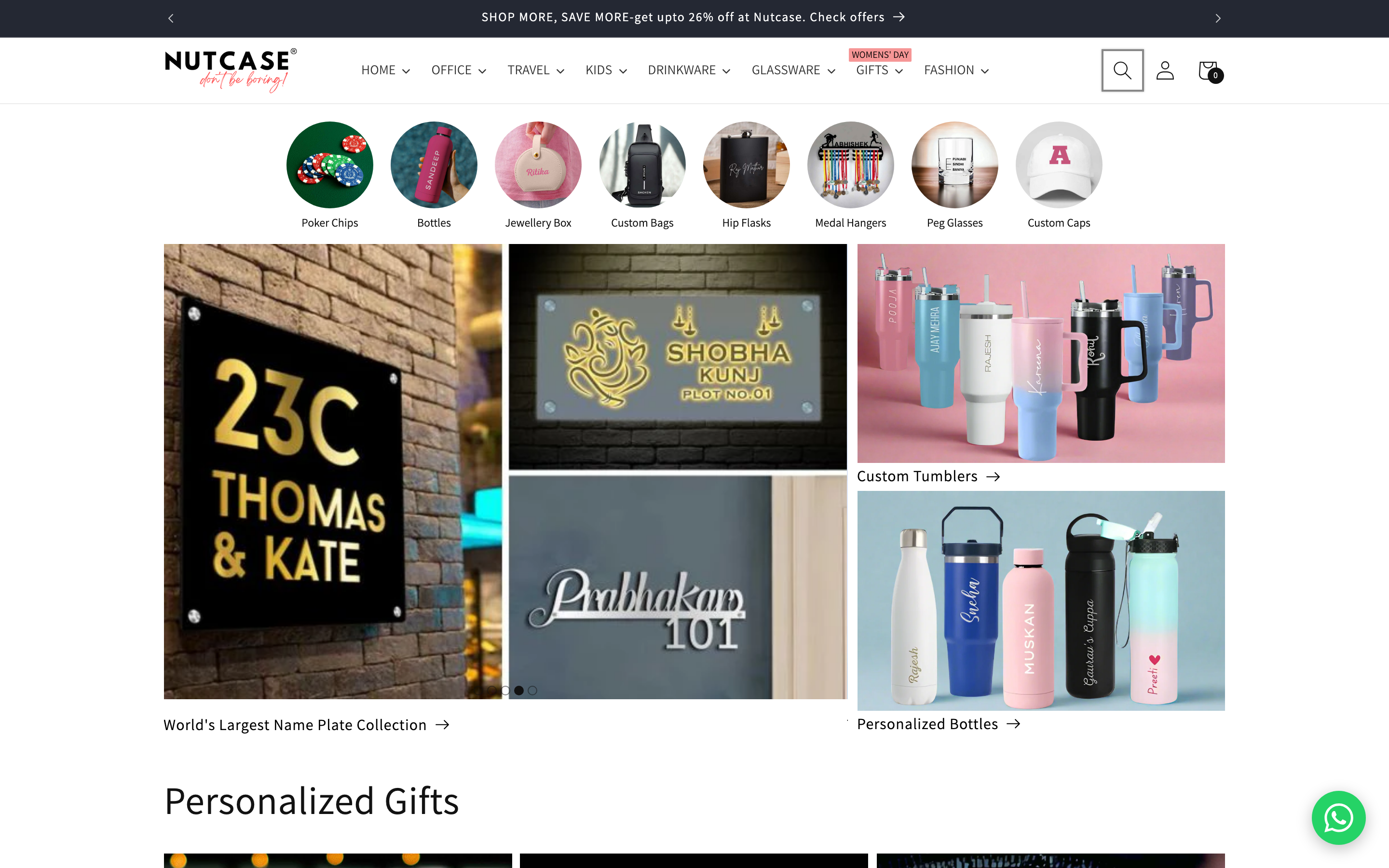 Wallets nutcaseshop.com homepage screenshot