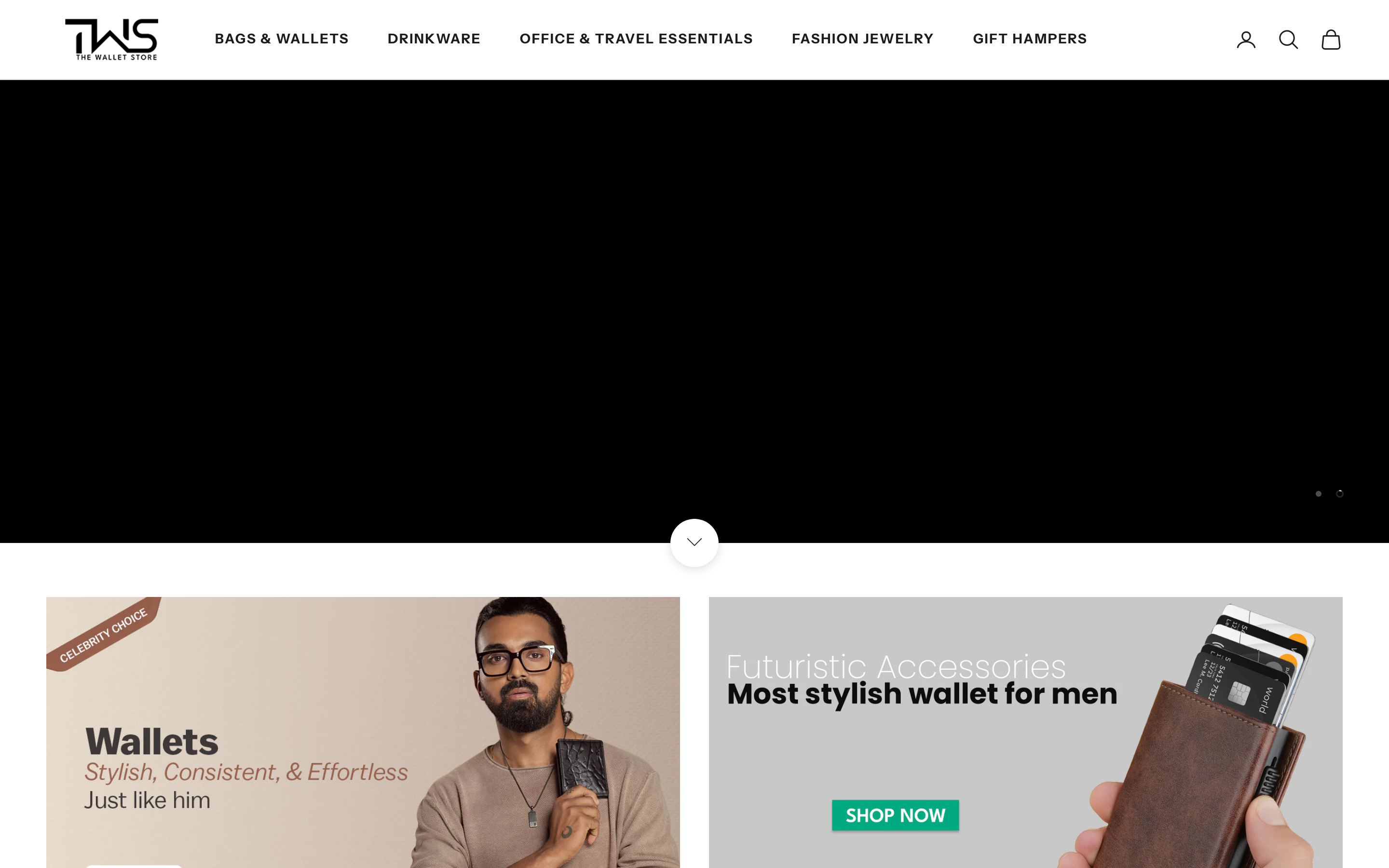 Wallets thewalletstore.in homepage screenshot