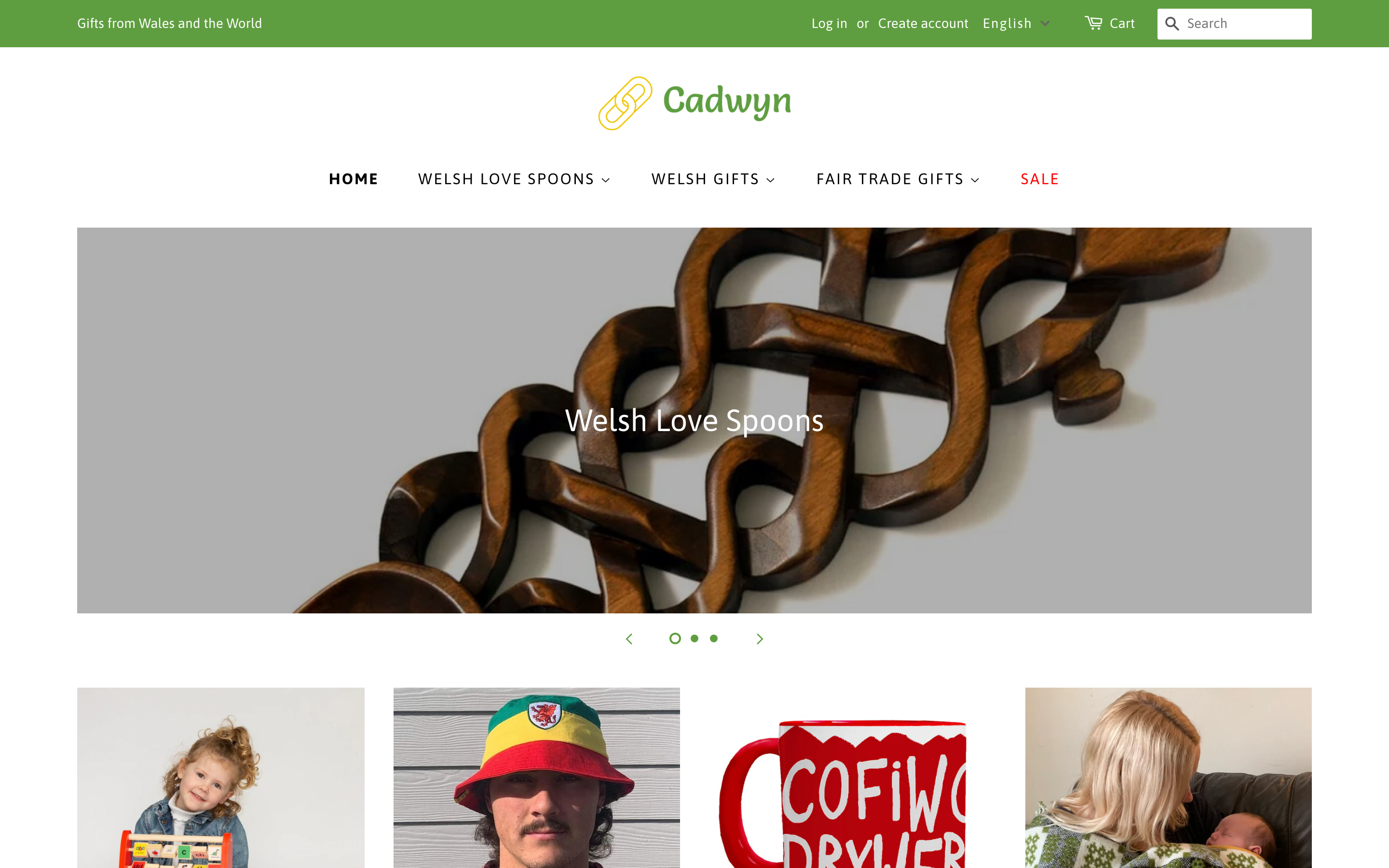 Wood Products cadwyngifts.com homepage screenshot