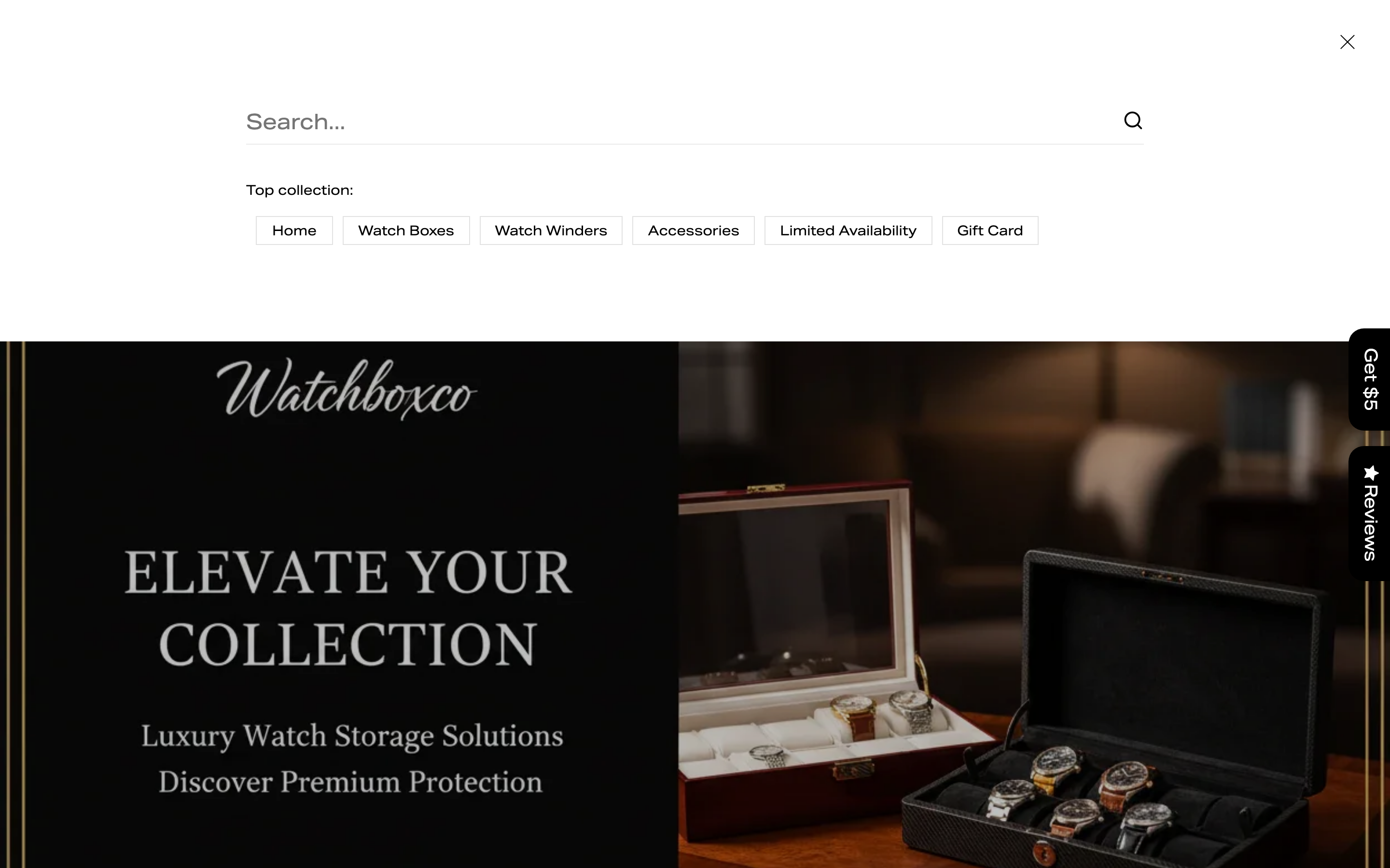 Wood Products watchboxco.com homepage screenshot