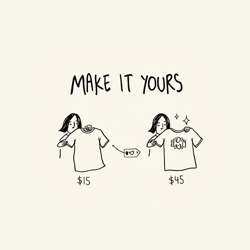 Personalized products command higher margins because customers can't comparison-shop a one-of-a-kind item