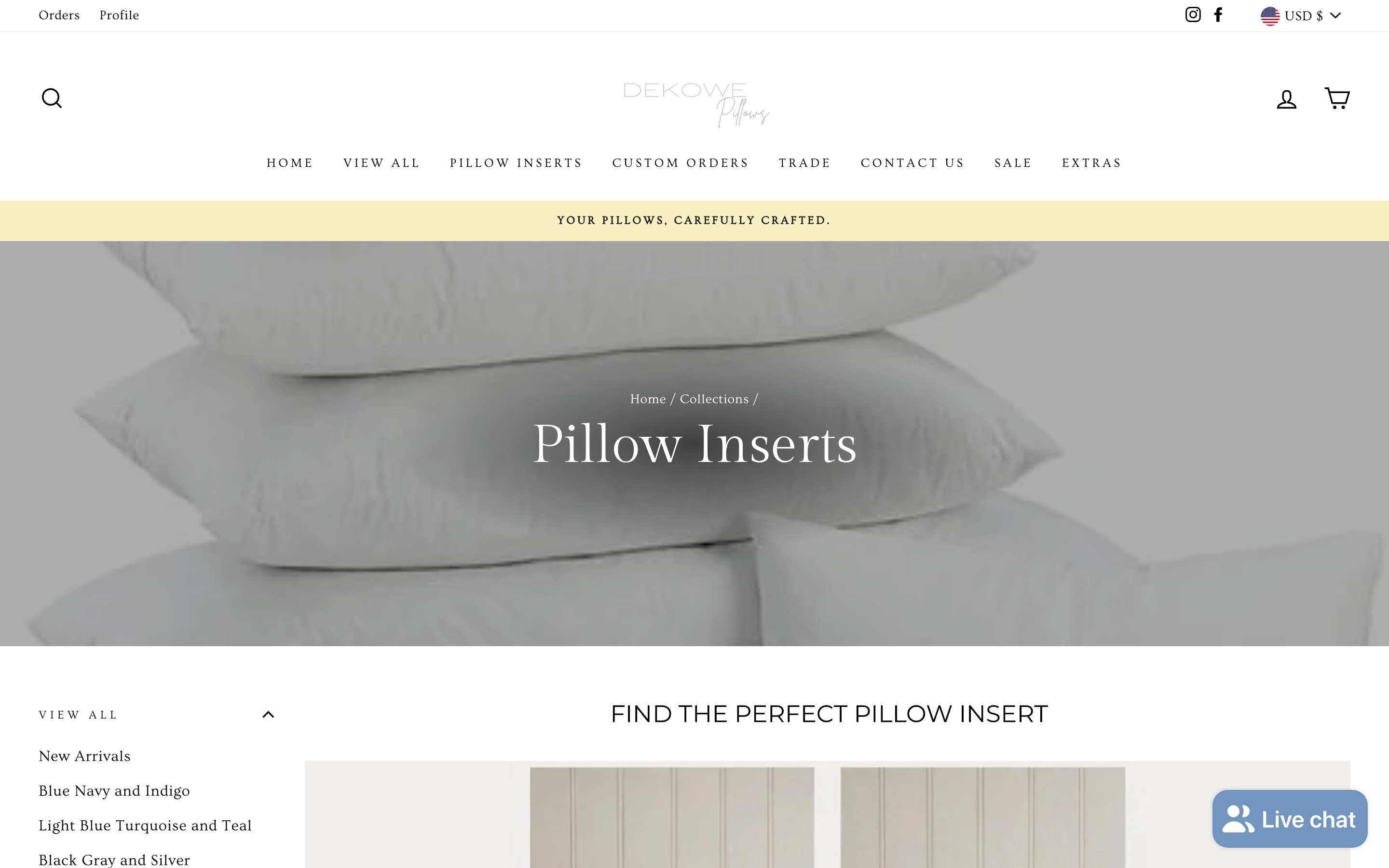 Personalized pillow store interface showing customization options, product previews, and ordering workflow