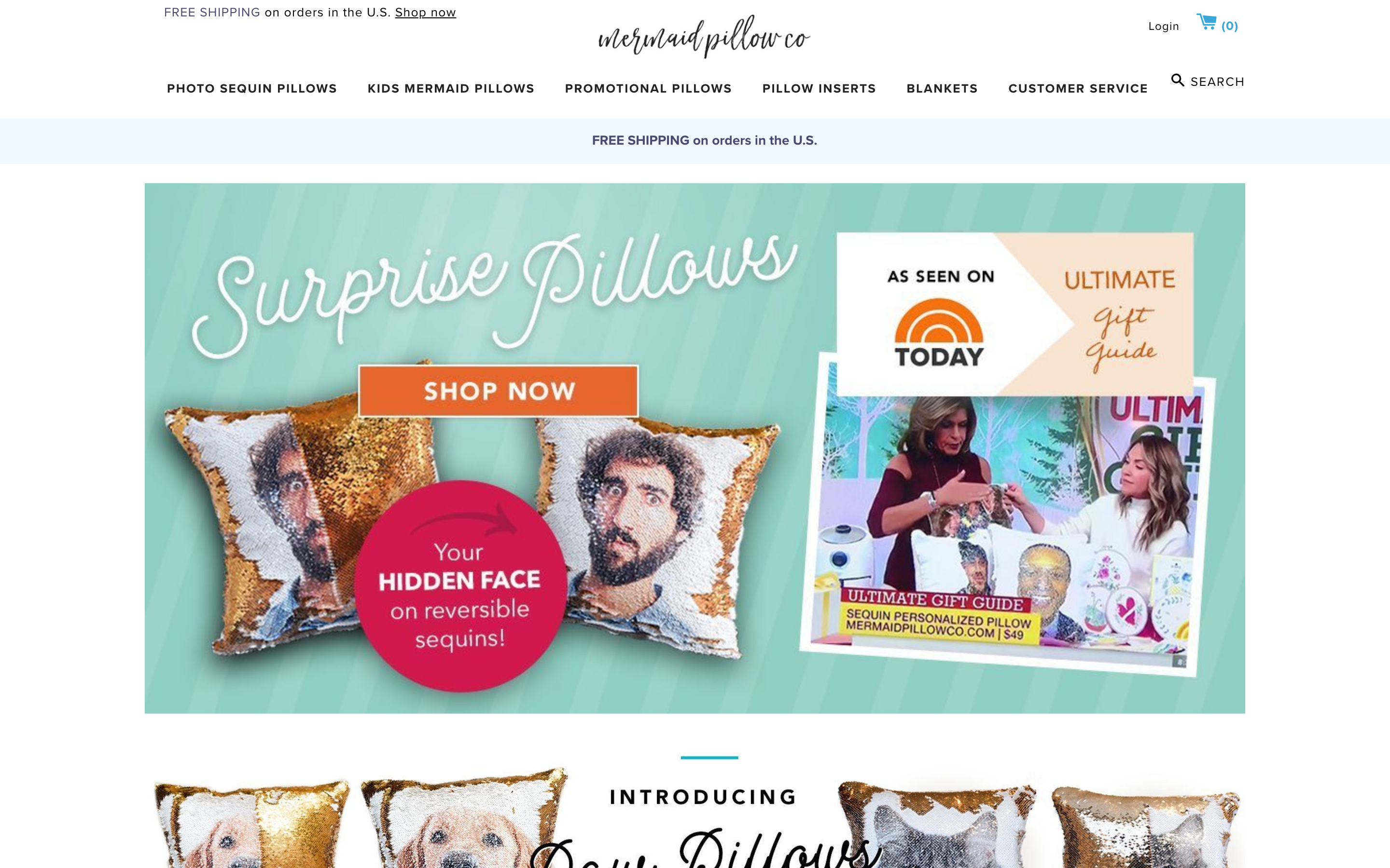 Personalized pillow store interface showing customization options, product previews, and ordering workflow