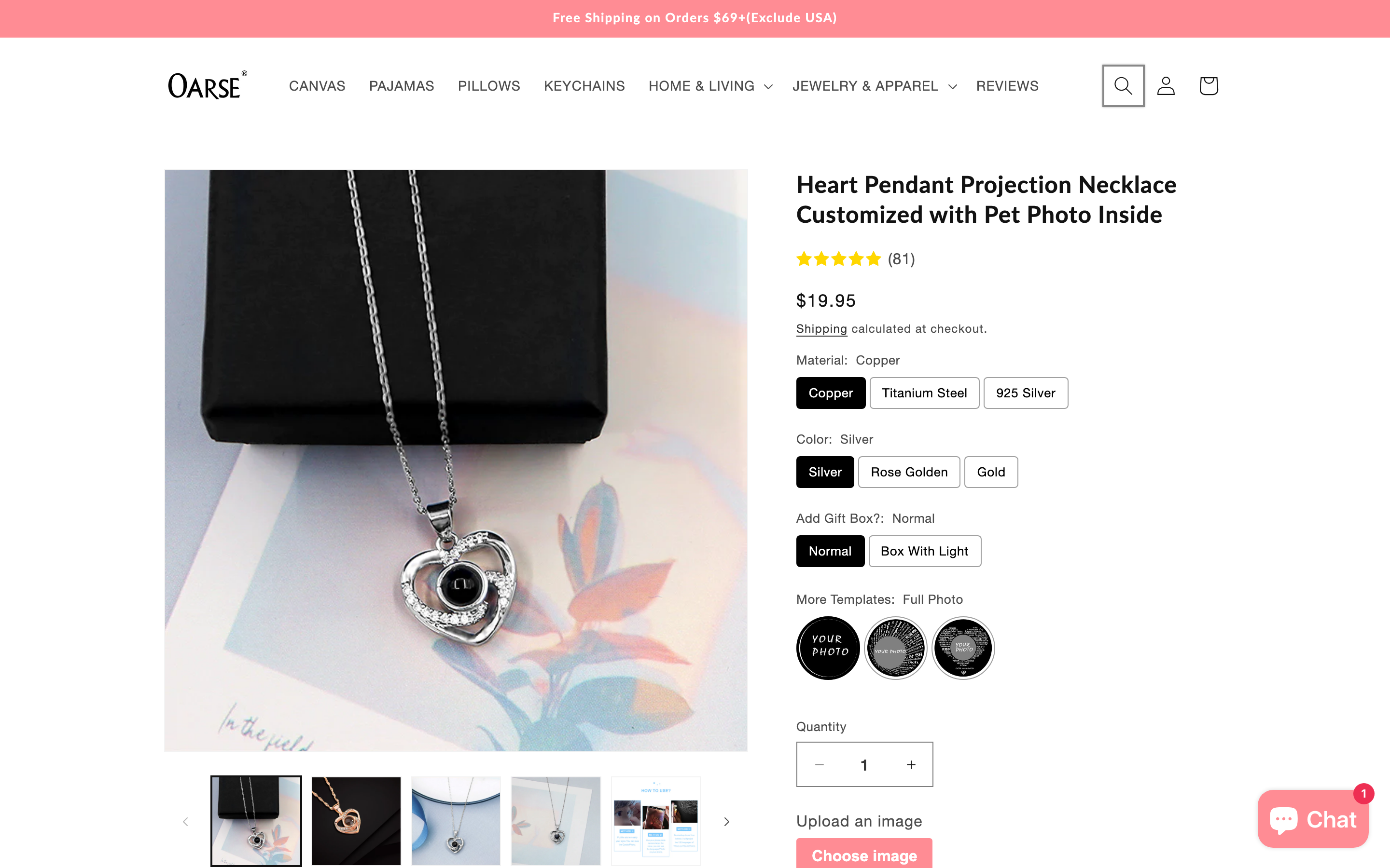 Personalized pillow store interface showing customization options, product previews, and ordering workflow