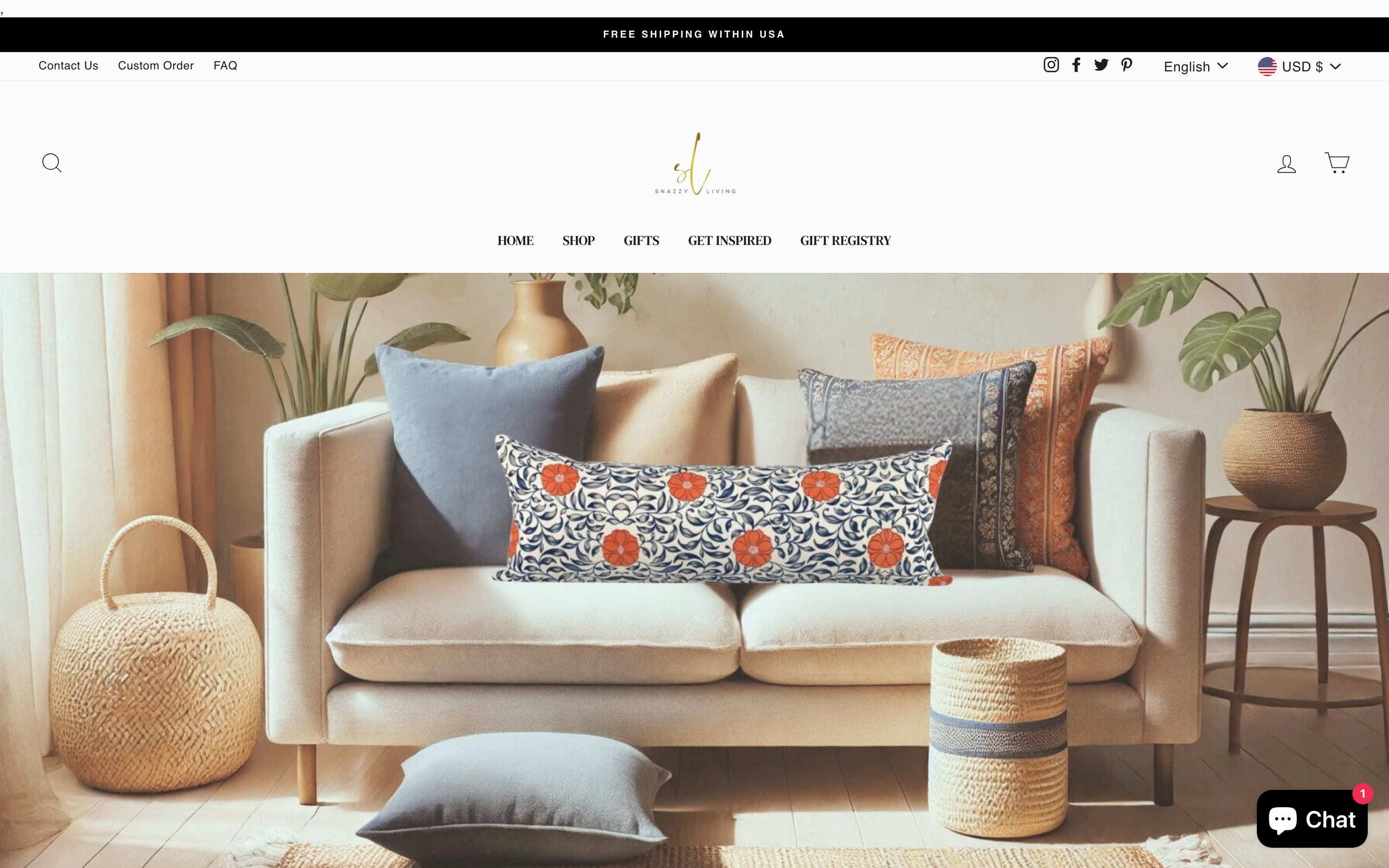 Personalized pillow store interface showing customization options, product previews, and ordering workflow