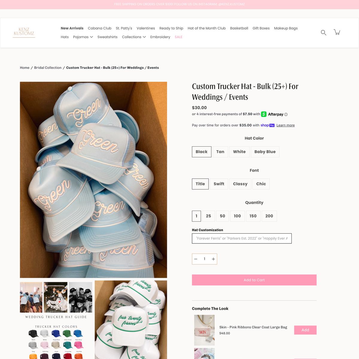 KenzKustomz Shopify store product customization example — apparel with apparel and clothing