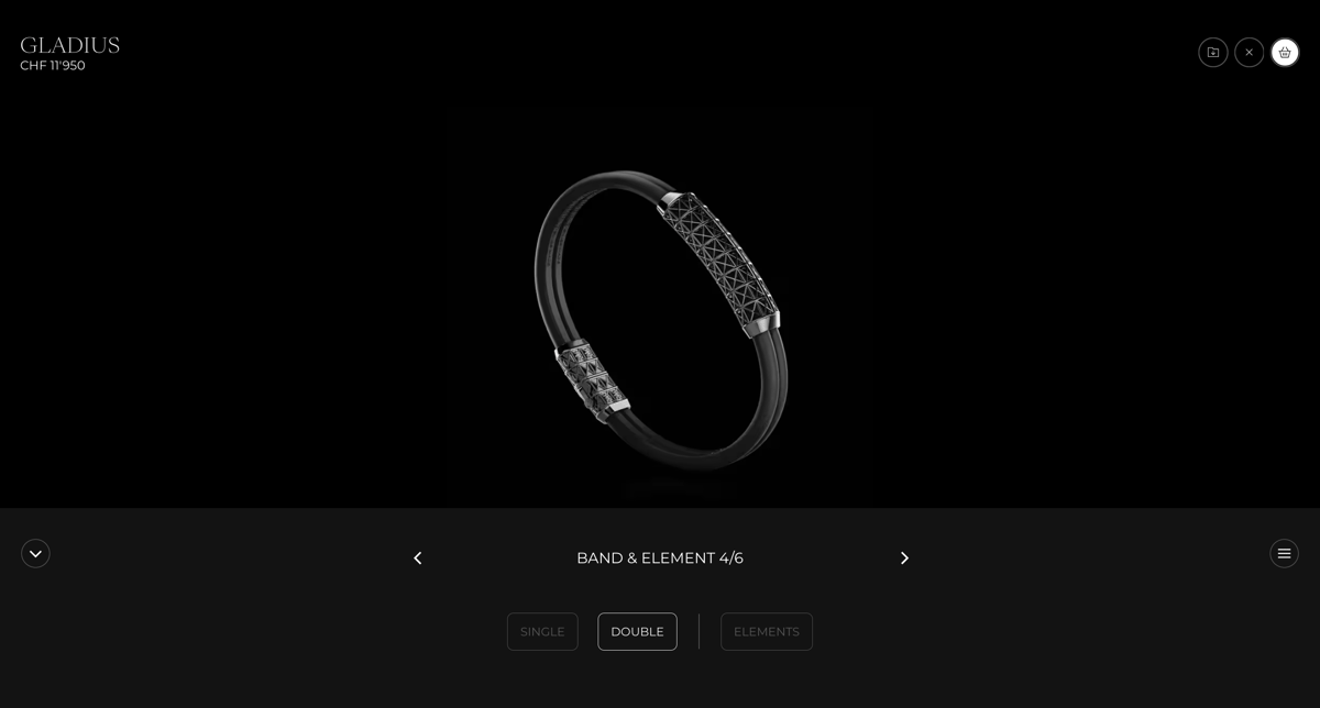 Giberg Shopify store product customization example — jewelry with custom built and 3d