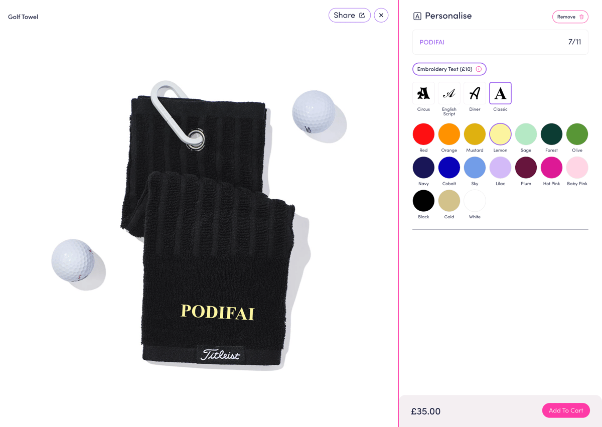 Not Another Bill Shopify store product customization example — gifts & occasions with personalized and monogram