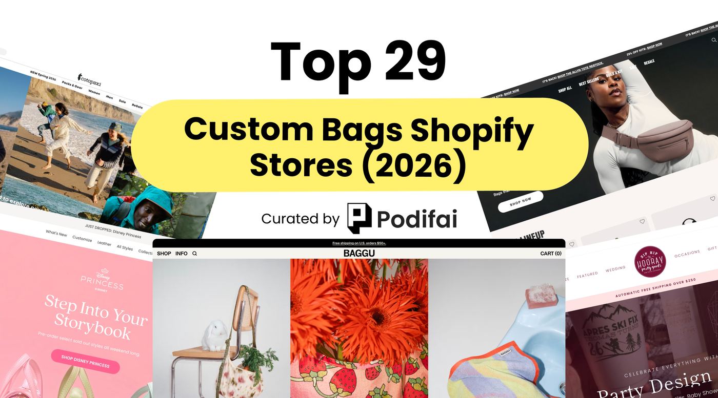 Top 29 Custom Bags Shopify Stores (With Revenue Data)