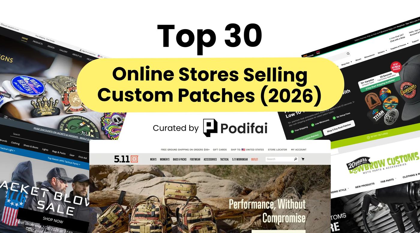 Top 30 Custom Patches Stores Online (With Pricing Data)