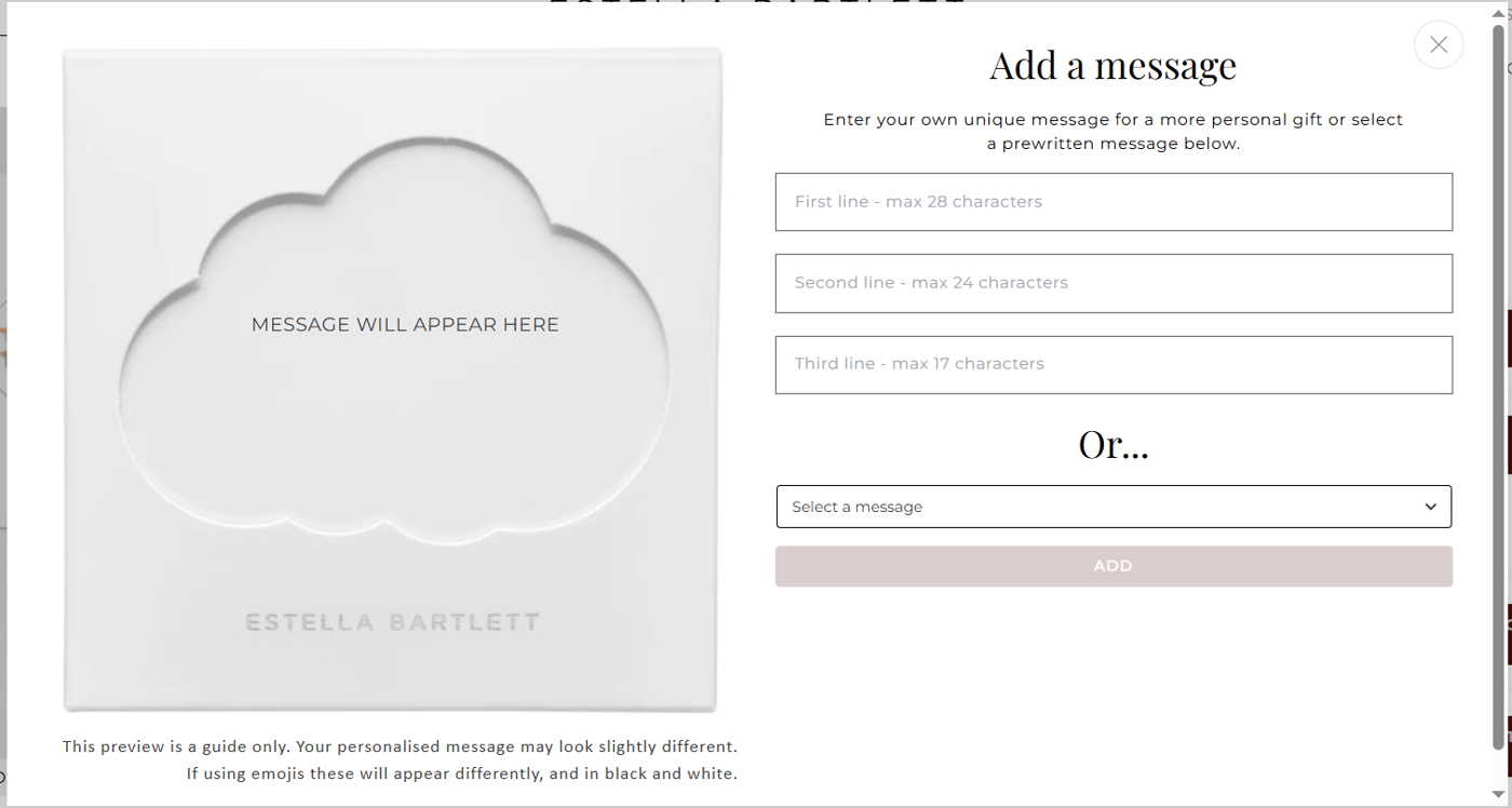 Estella Bartlett – Custom Message Preview