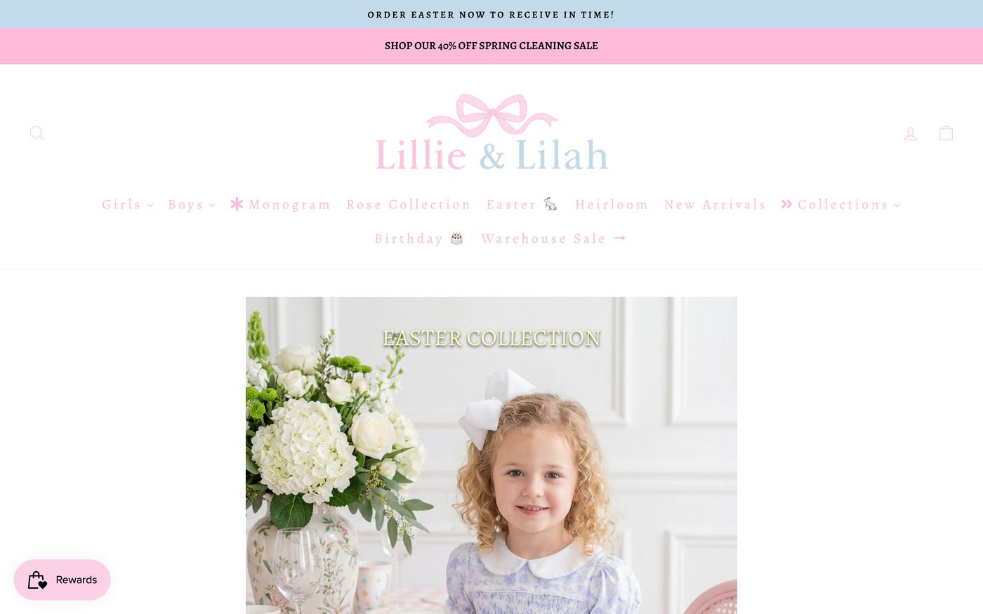 Baby Products lillieandlilah.com homepage screenshot