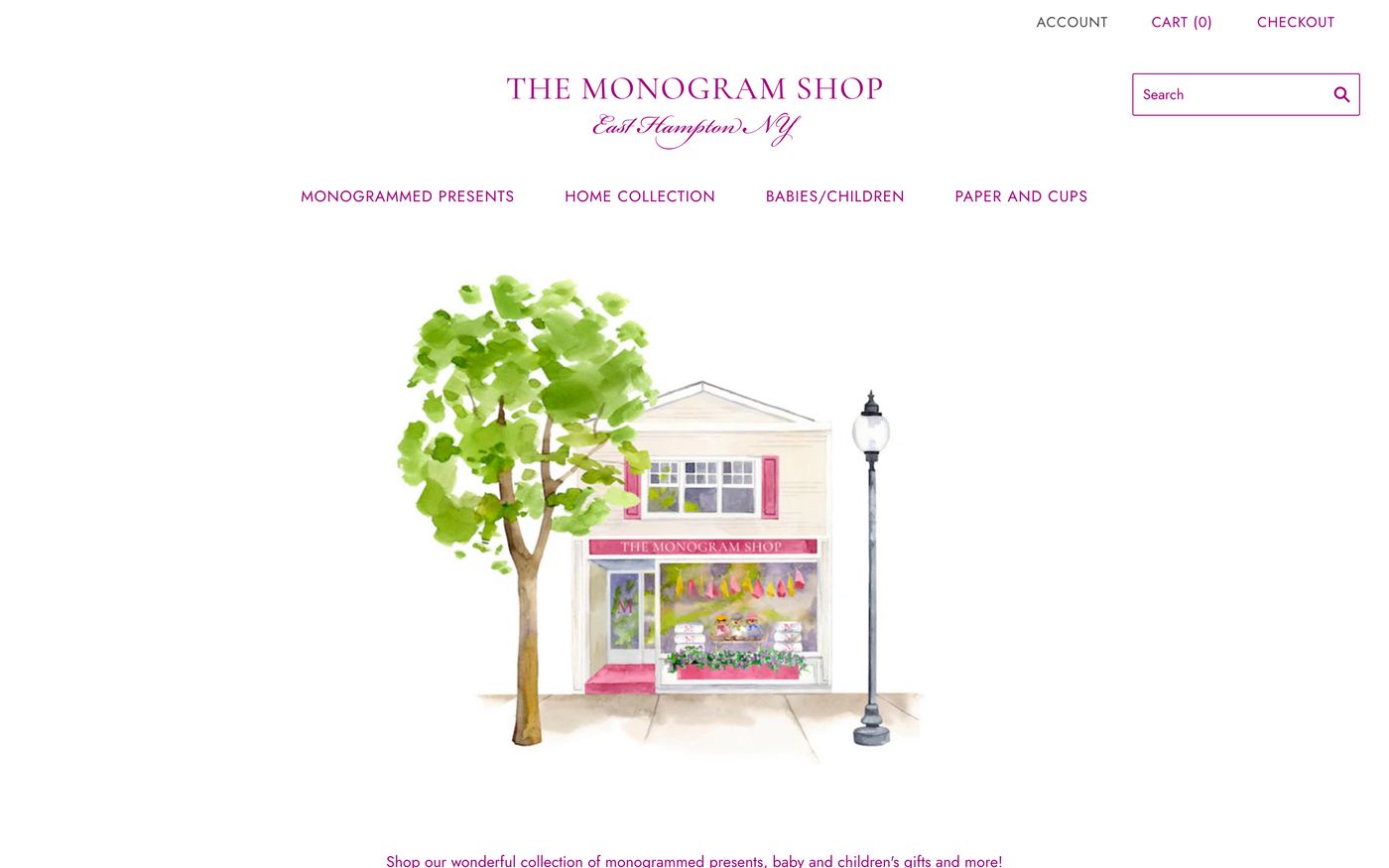 Baby Products themonogramshops.com homepage screenshot