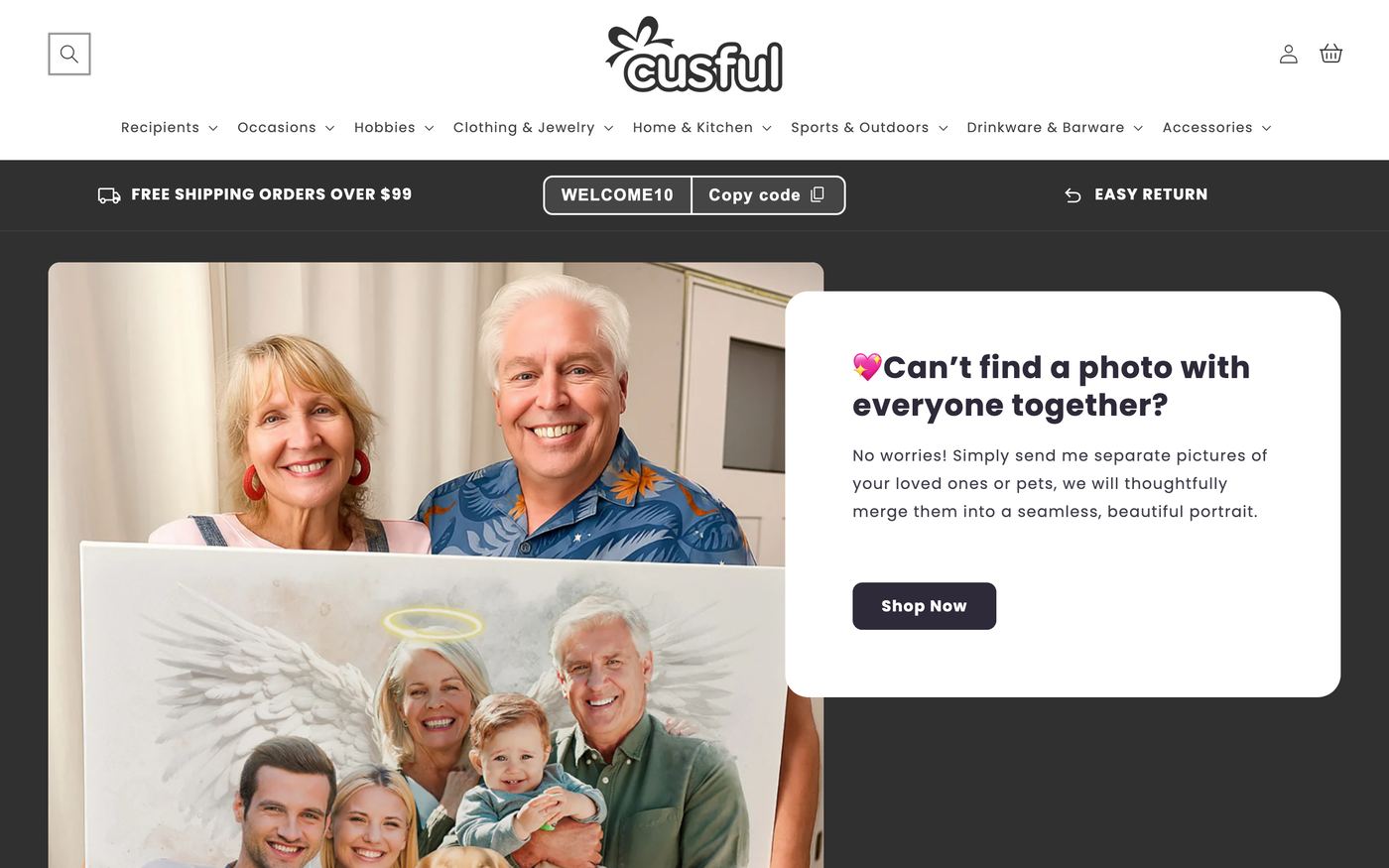 Beach Towels cusful.com homepage screenshot