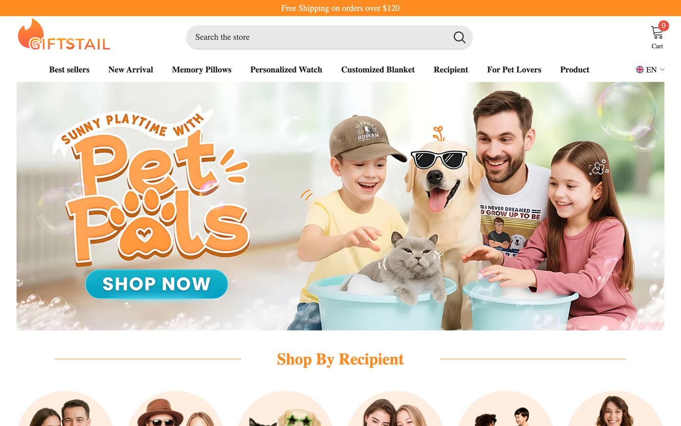 Beach Towels giftstail.com homepage screenshot