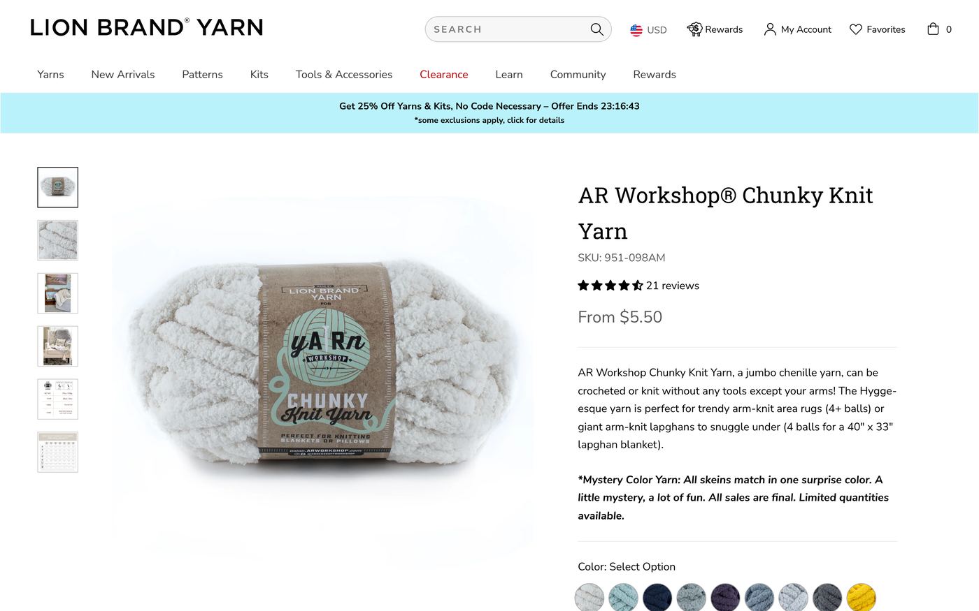 2. Lion Brand Yarn — Empowering DIY custom blankets through yarn and patterns - Custom blanket product page on Shopify