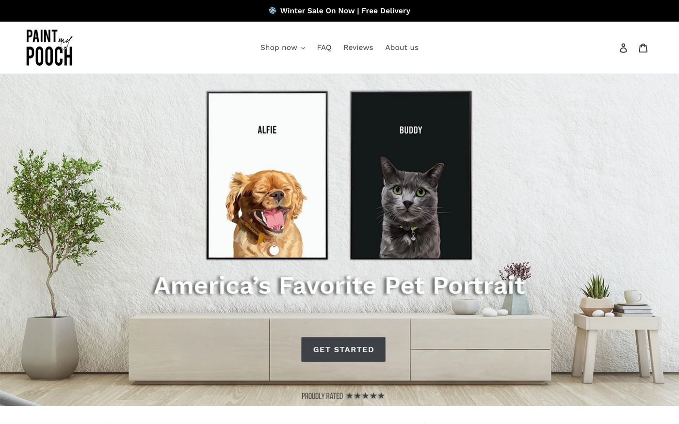 24. Paint My Pooch — Custom pet art blankets and portraits - Custom blanket product page on Shopify