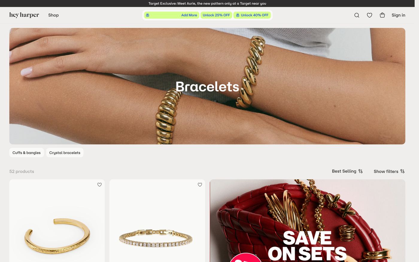 Hey Harper waterproof bracelet collection