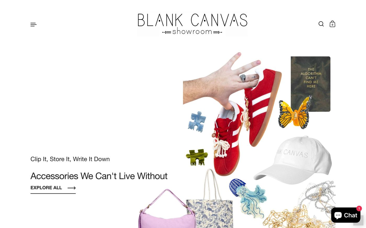 Dresses blankcanvasshowroom.com homepage screenshot