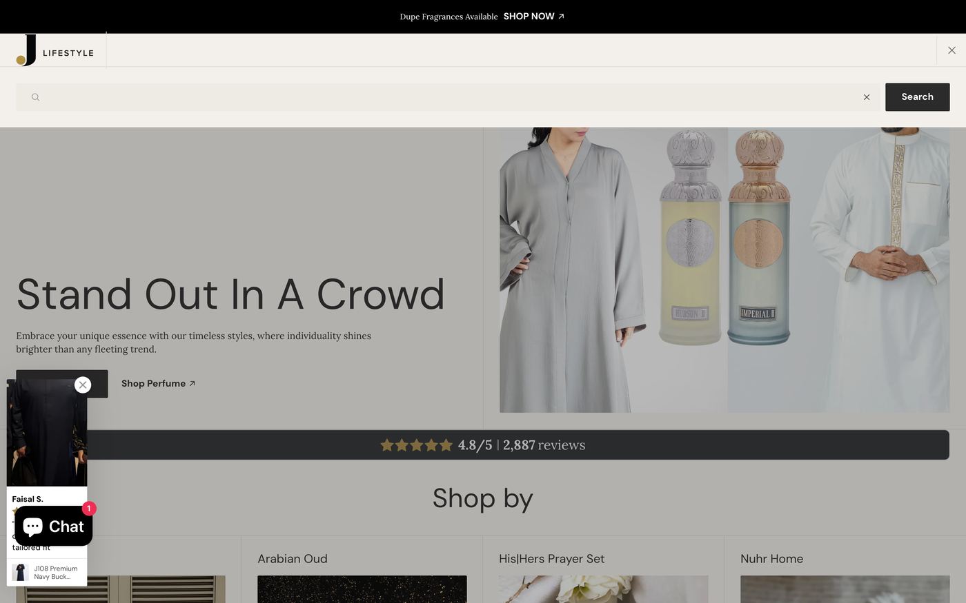 Dresses jubbas.com homepage screenshot