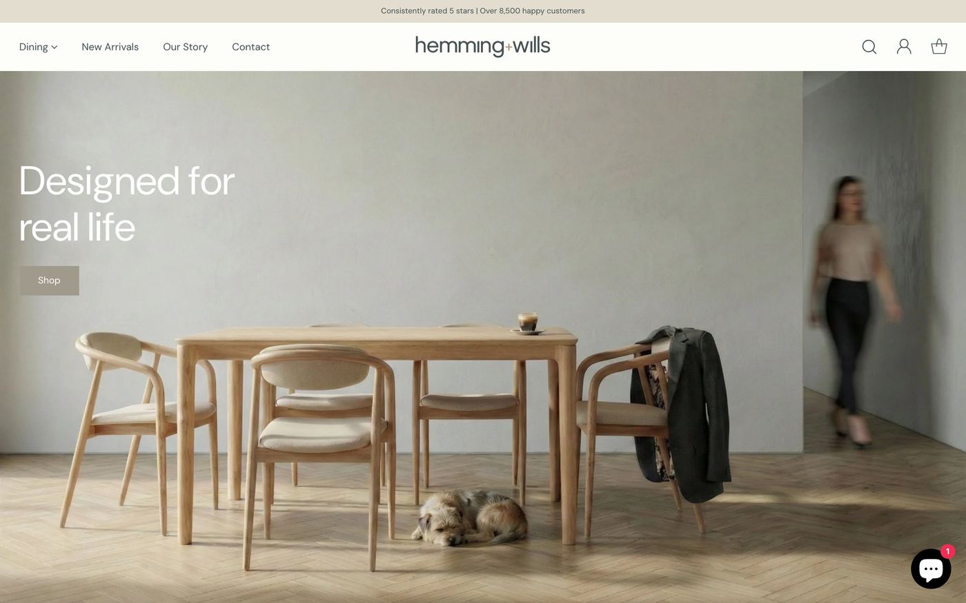 Furniture hemmingandwills.co.uk homepage screenshot
