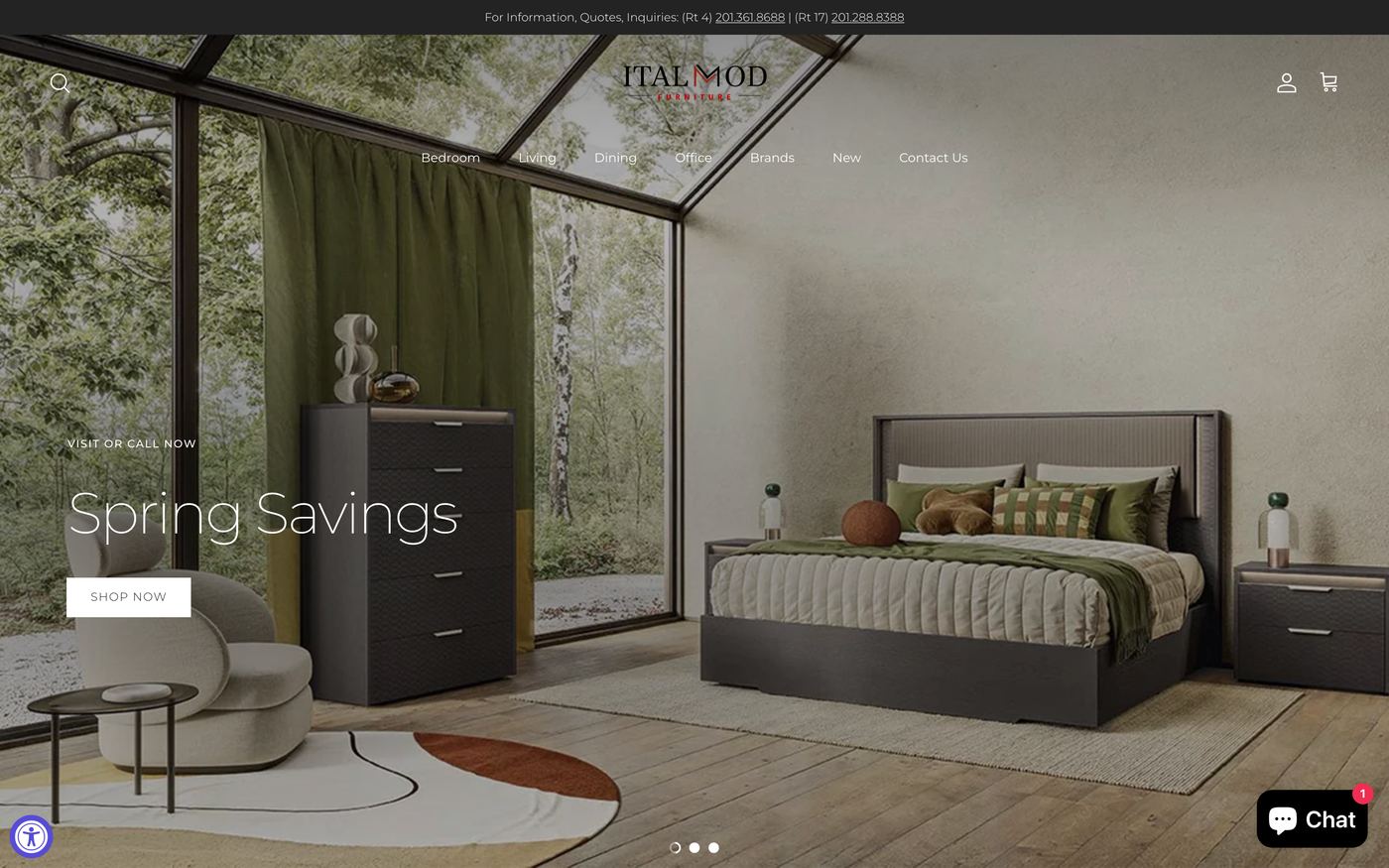 Furniture italmodfurniture.com homepage screenshot