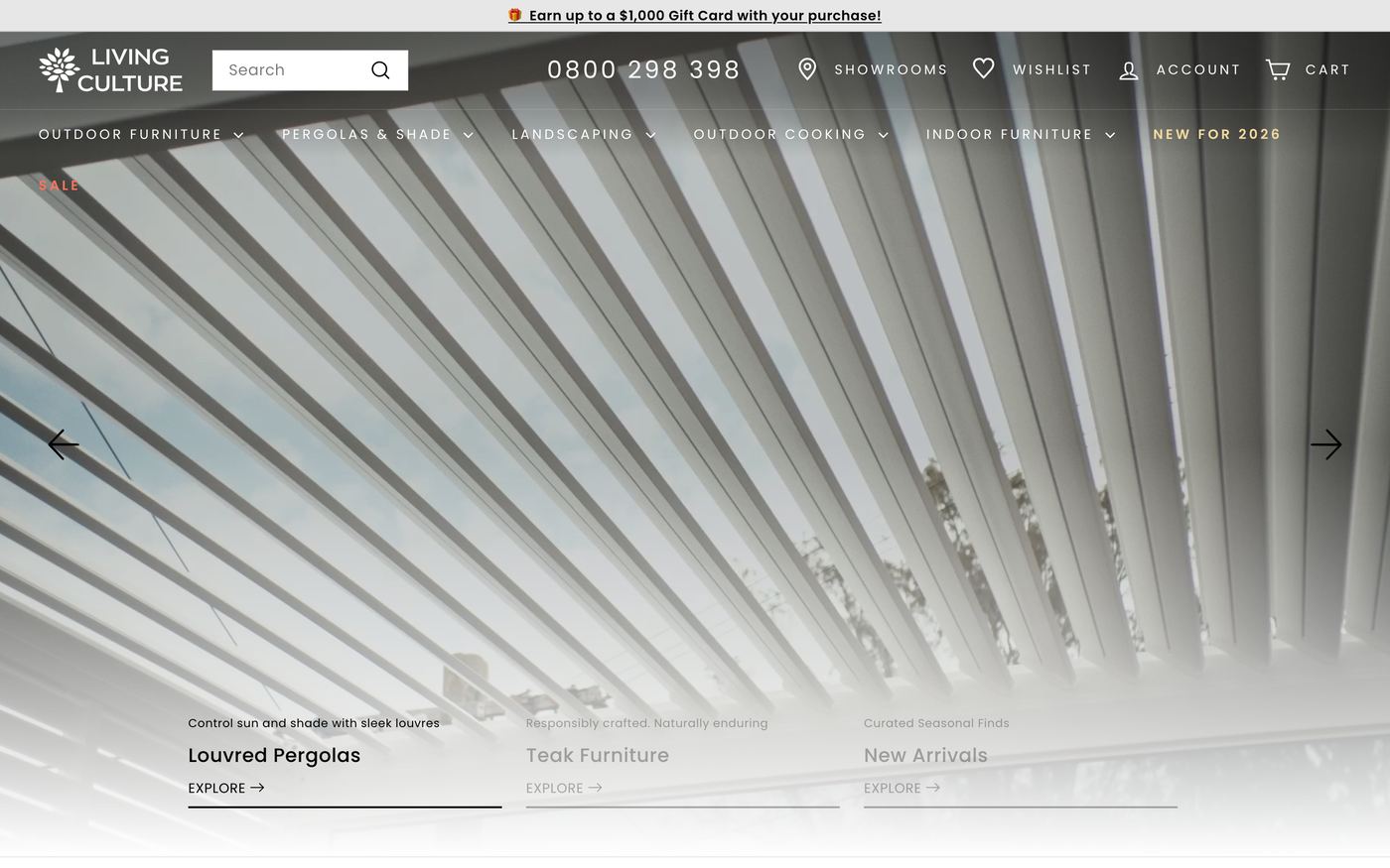 Furniture livingculture.co.nz homepage screenshot