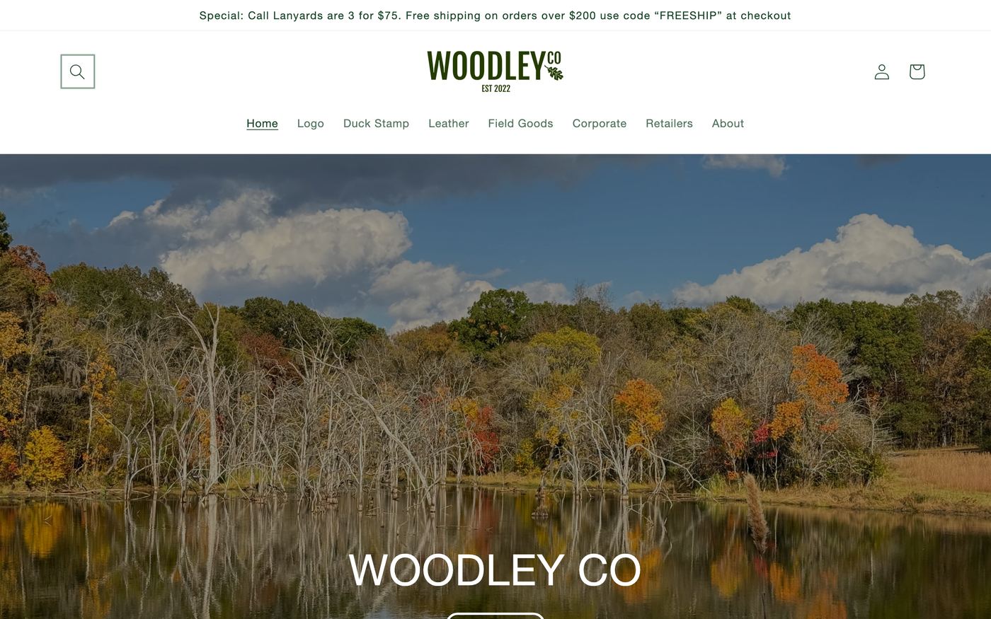 Hats woodley-co.com homepage screenshot