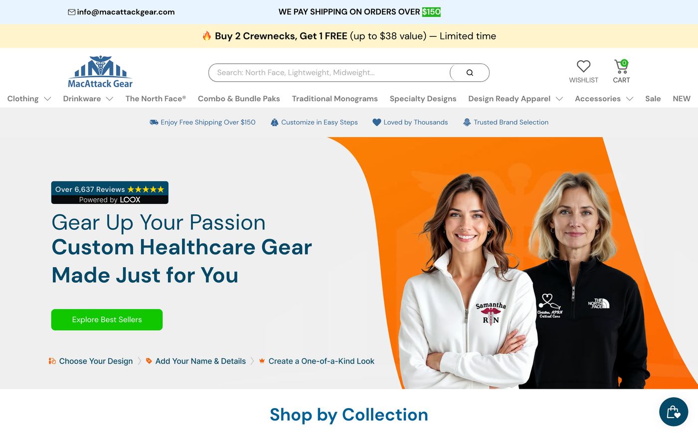 Jackets macattackgear.com homepage screenshot