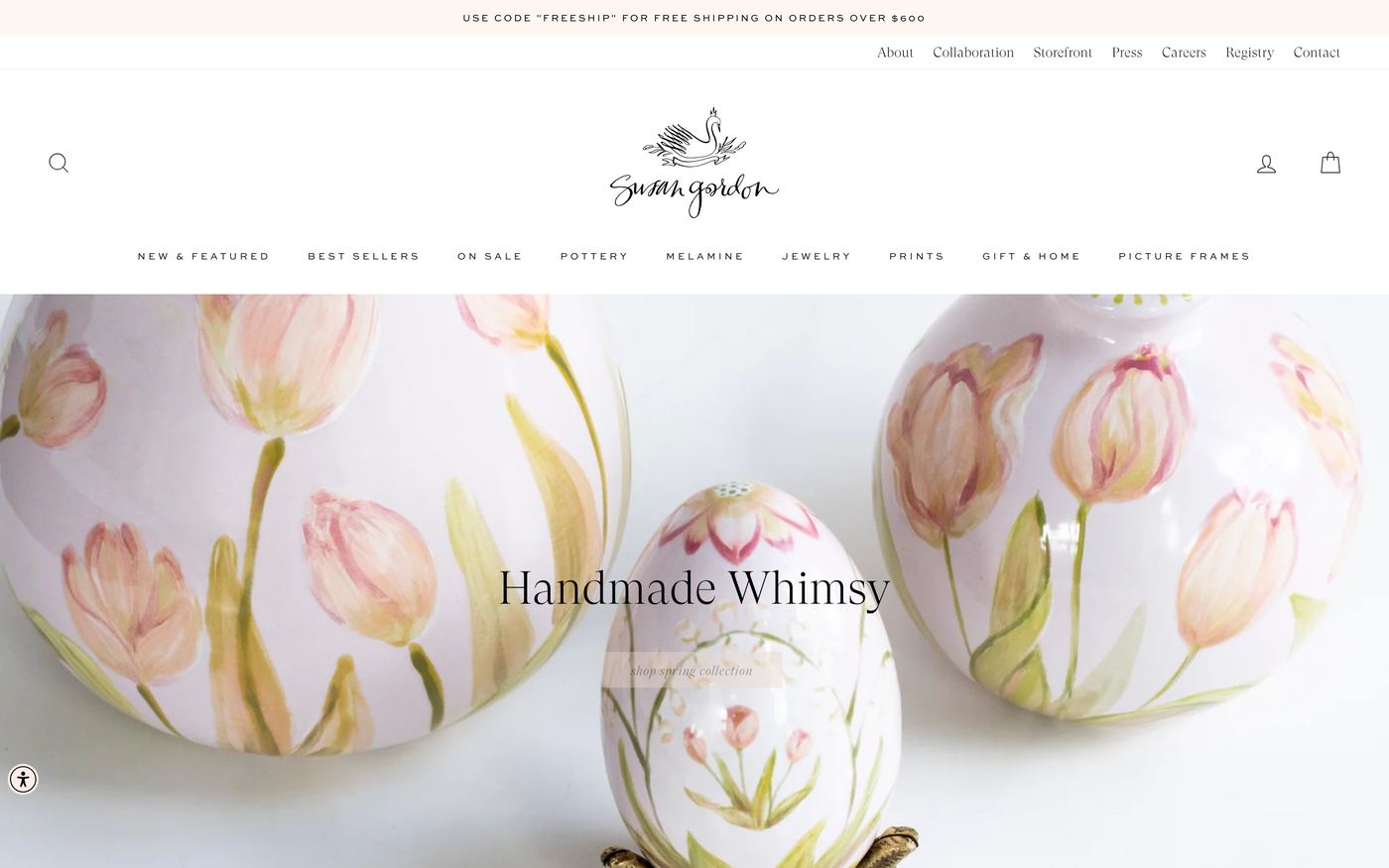 Mugs susangordonpottery.com homepage screenshot