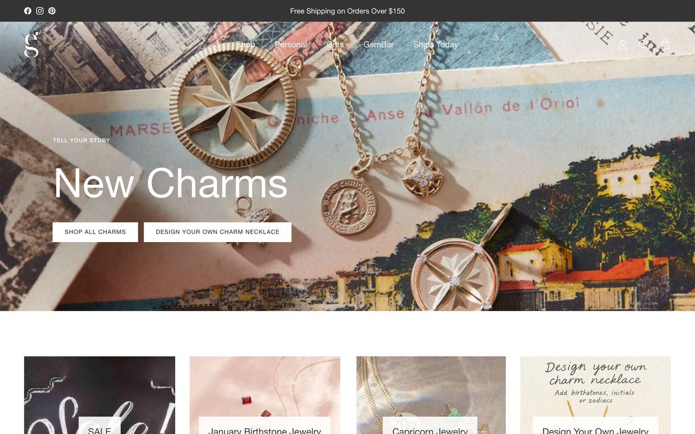 EG Jewelry homepage