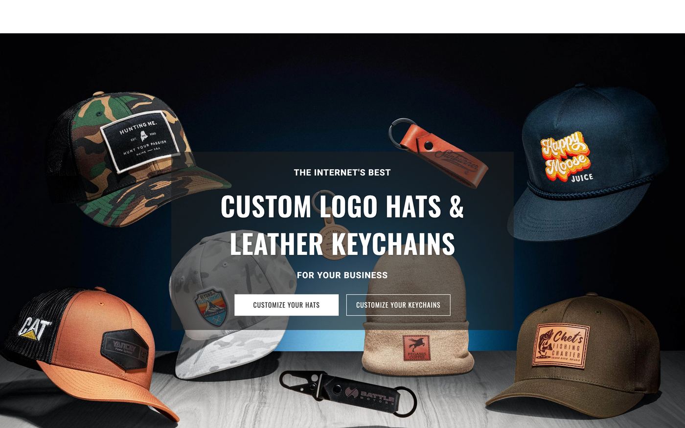 Dekni Creations homepage screenshot showing custom patch offerings