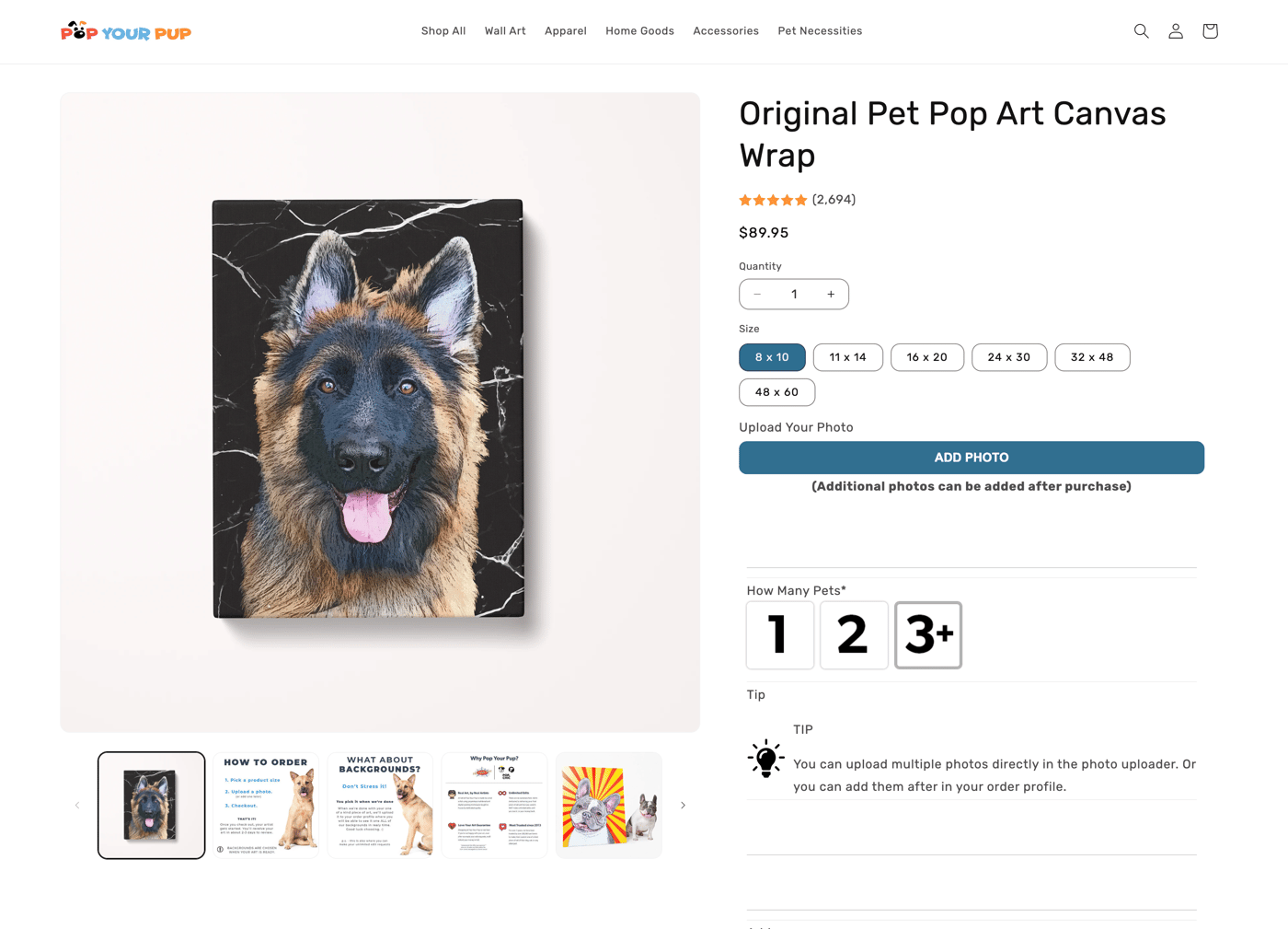 Pop Your Pup product page