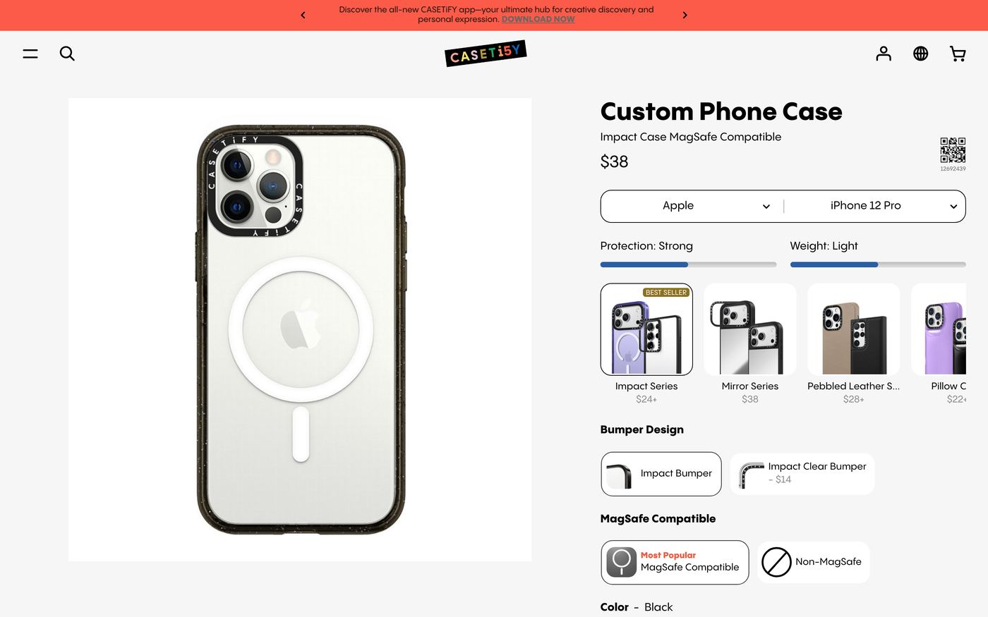 Phone Cases Casetify Com_Product product page screenshot showing phone cases offerings