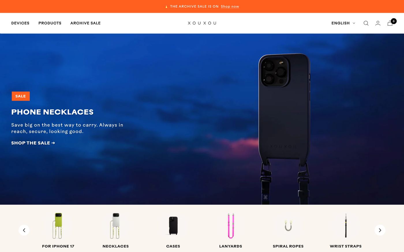 Phone Cases Eu Xouxou Com homepage screenshot showing phone cases offerings