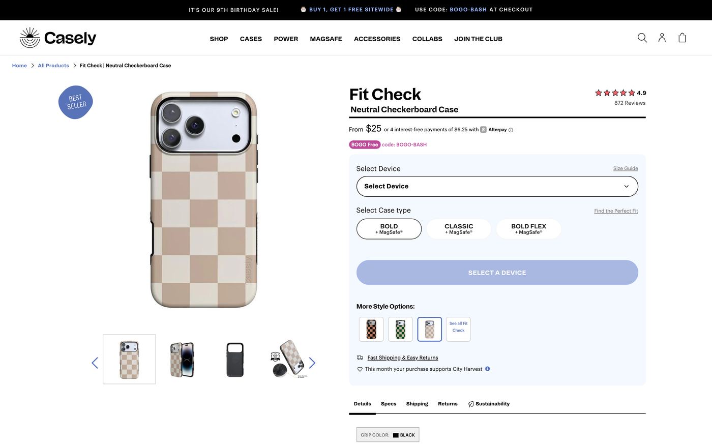 Phone Cases Getcasely Com product page screenshot showing phone cases offerings