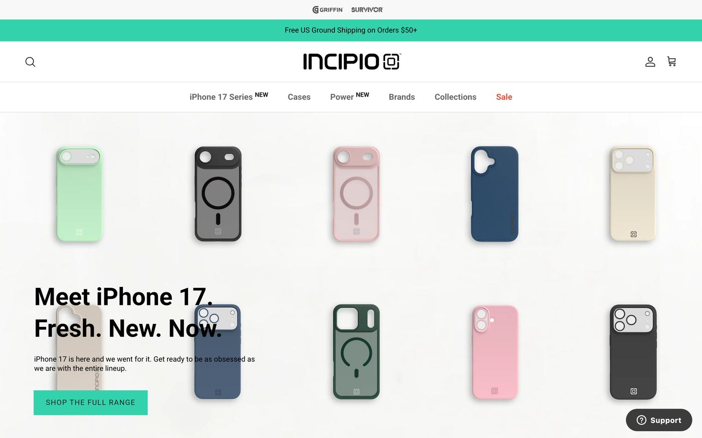 Phone Cases Incipio Com homepage screenshot showing phone cases offerings