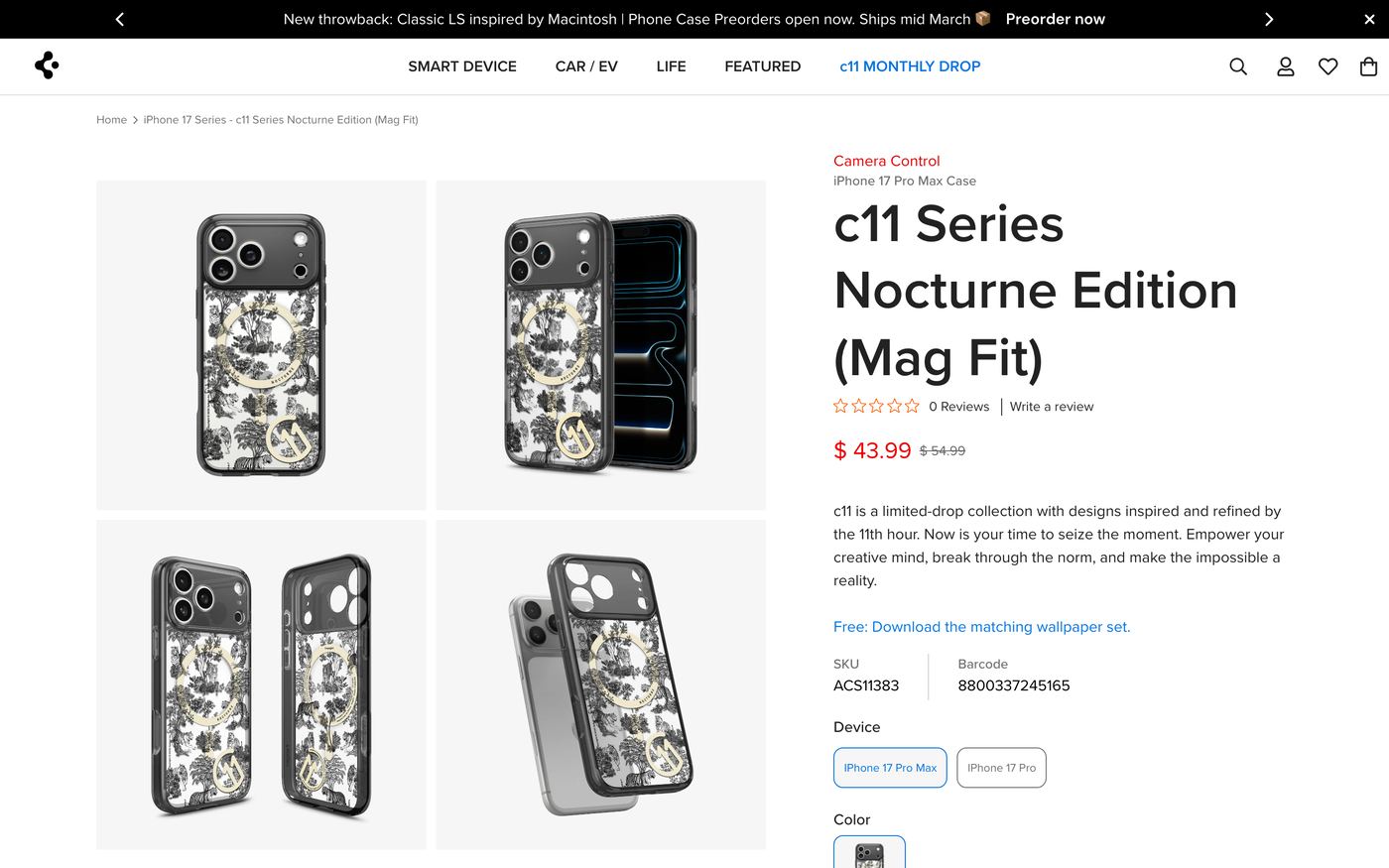 Phone Cases Spigen Com product page screenshot showing phone cases offerings