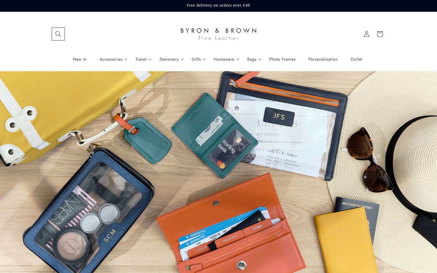 Picture Frames byronandbrown.co.uk homepage screenshot