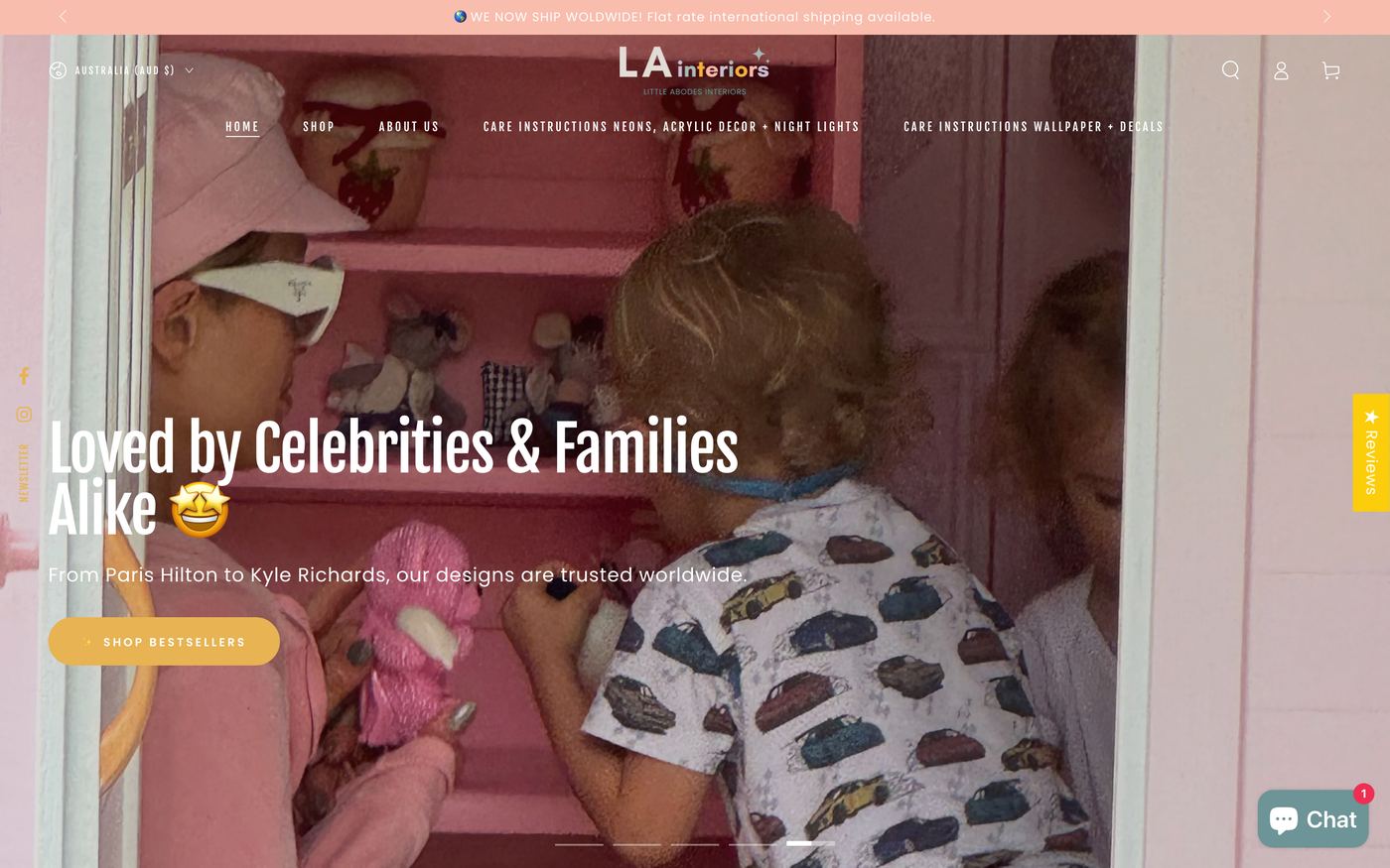Picture Frames littleabodesinteriors.com.au homepage screenshot