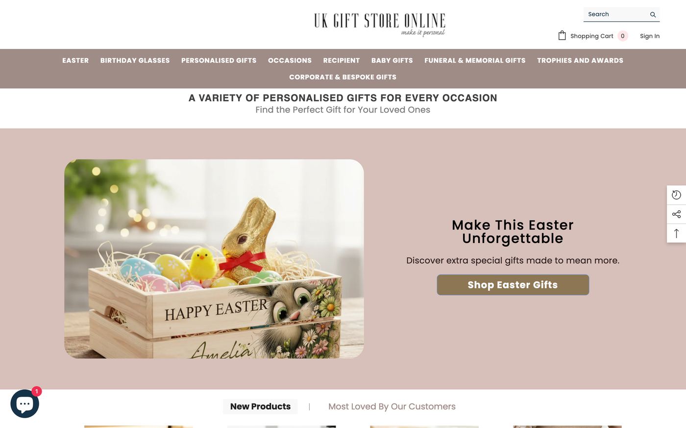Picture Frames ukgiftstoreonline.co.uk homepage screenshot
